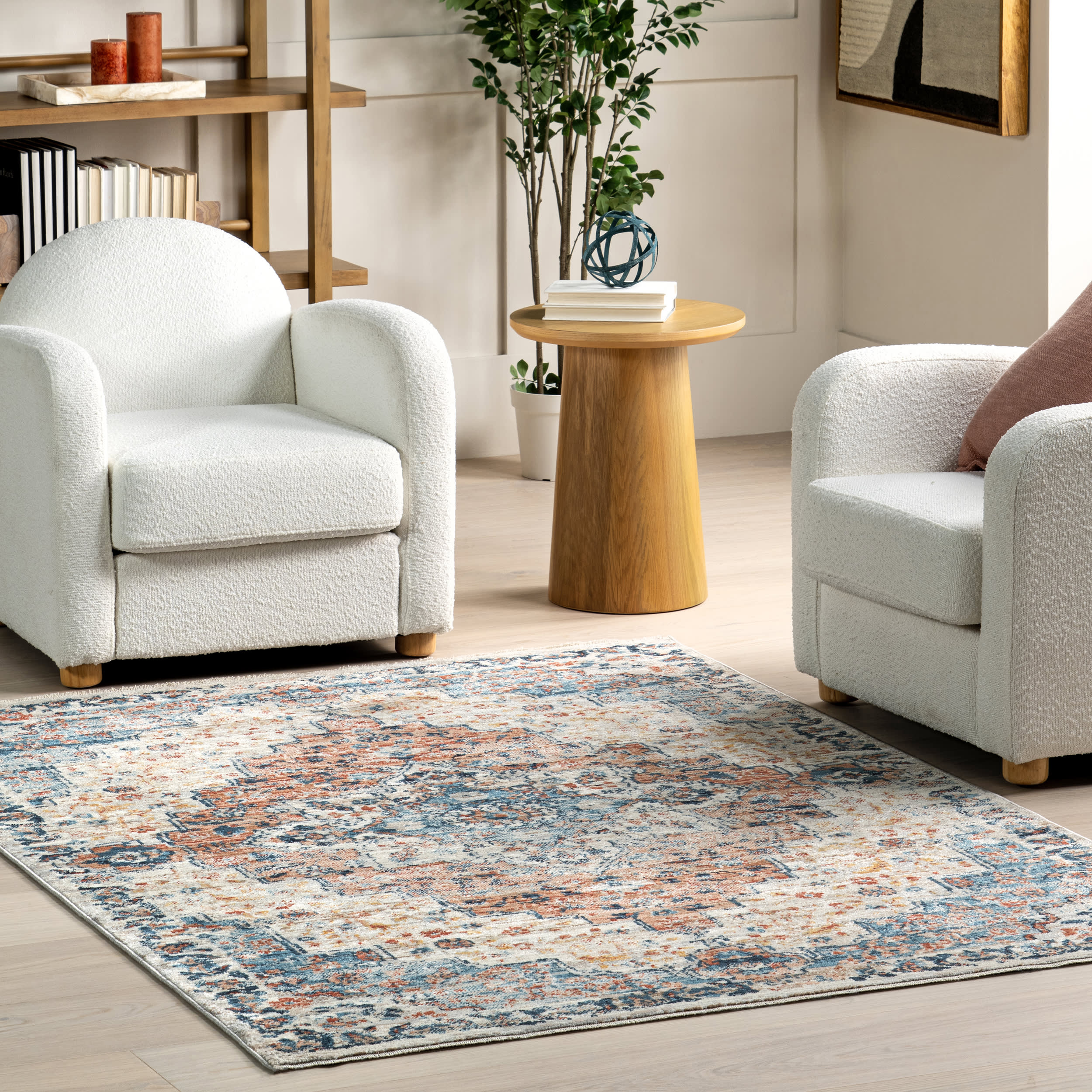 Dallas Vintage Medallion Rug | Rust - Image 2