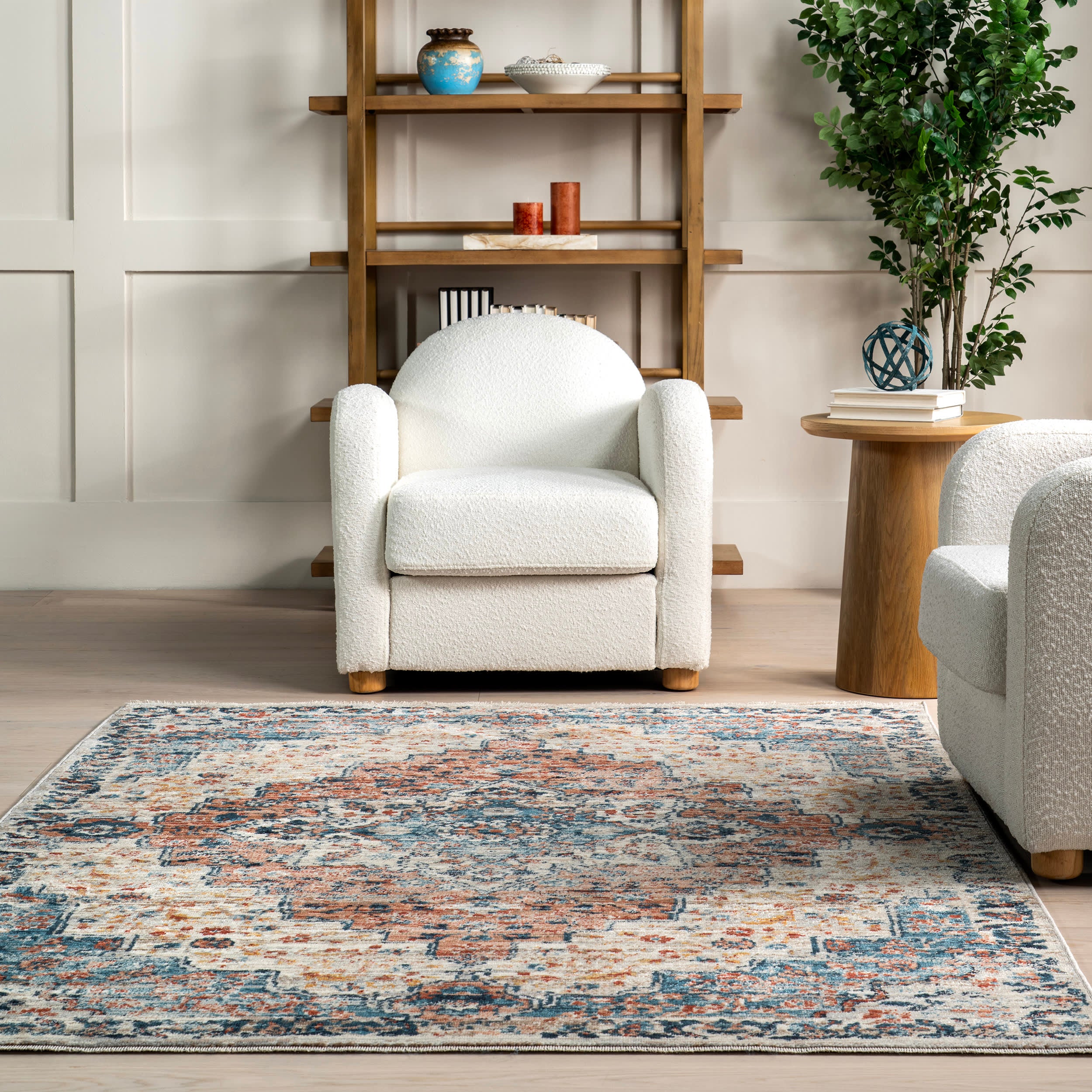 Dallas Vintage Medallion Rug | Rust - Image 4