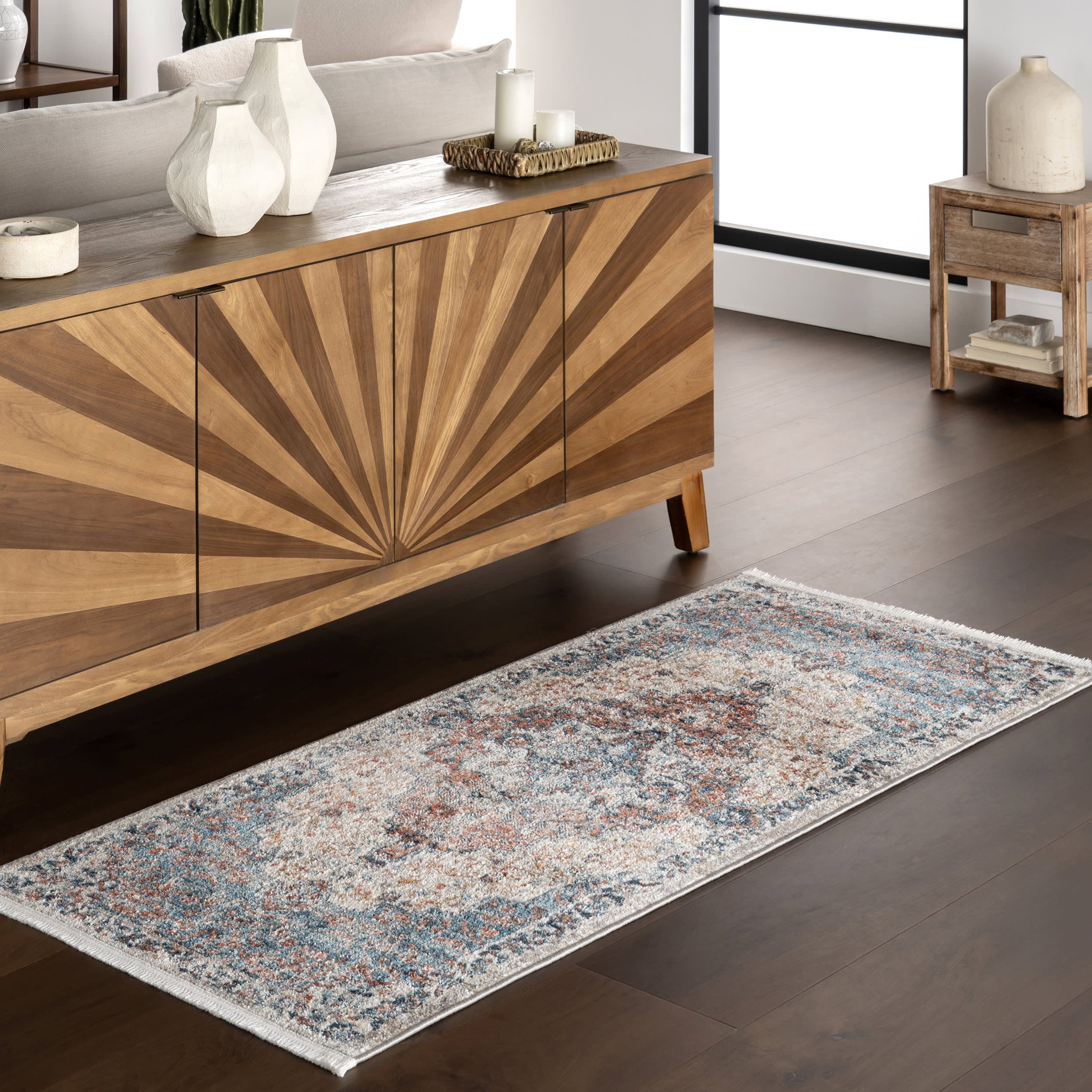Dallas Vintage Medallion Rug | Rust - Image 2