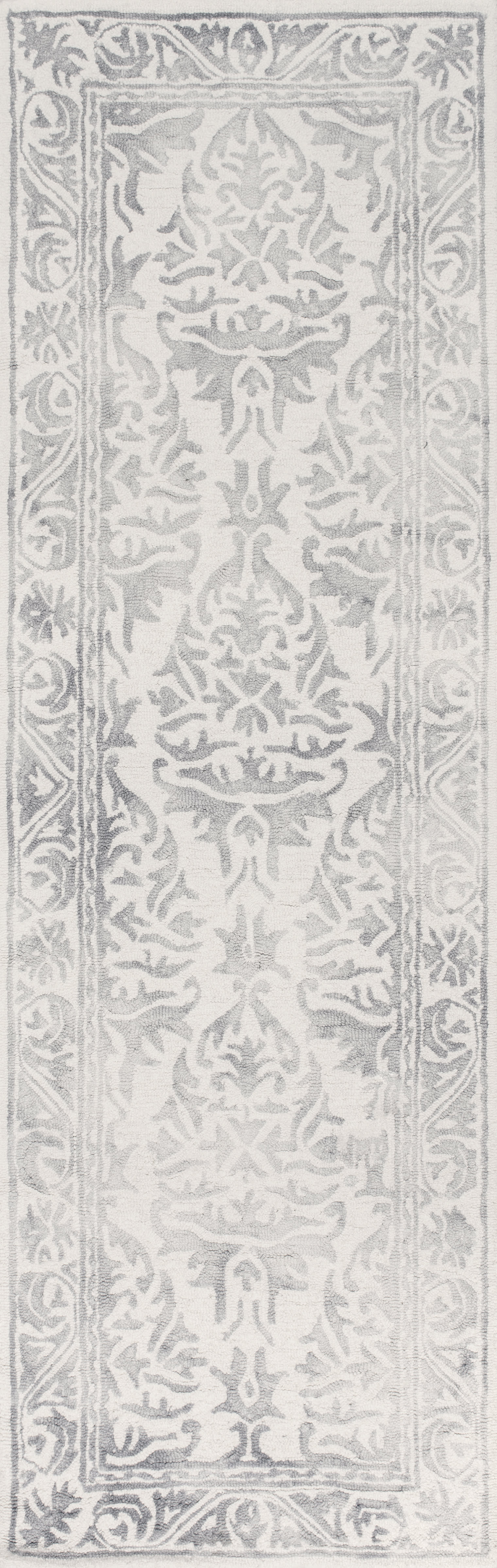 Damask Border Rug | Grey - Image 5