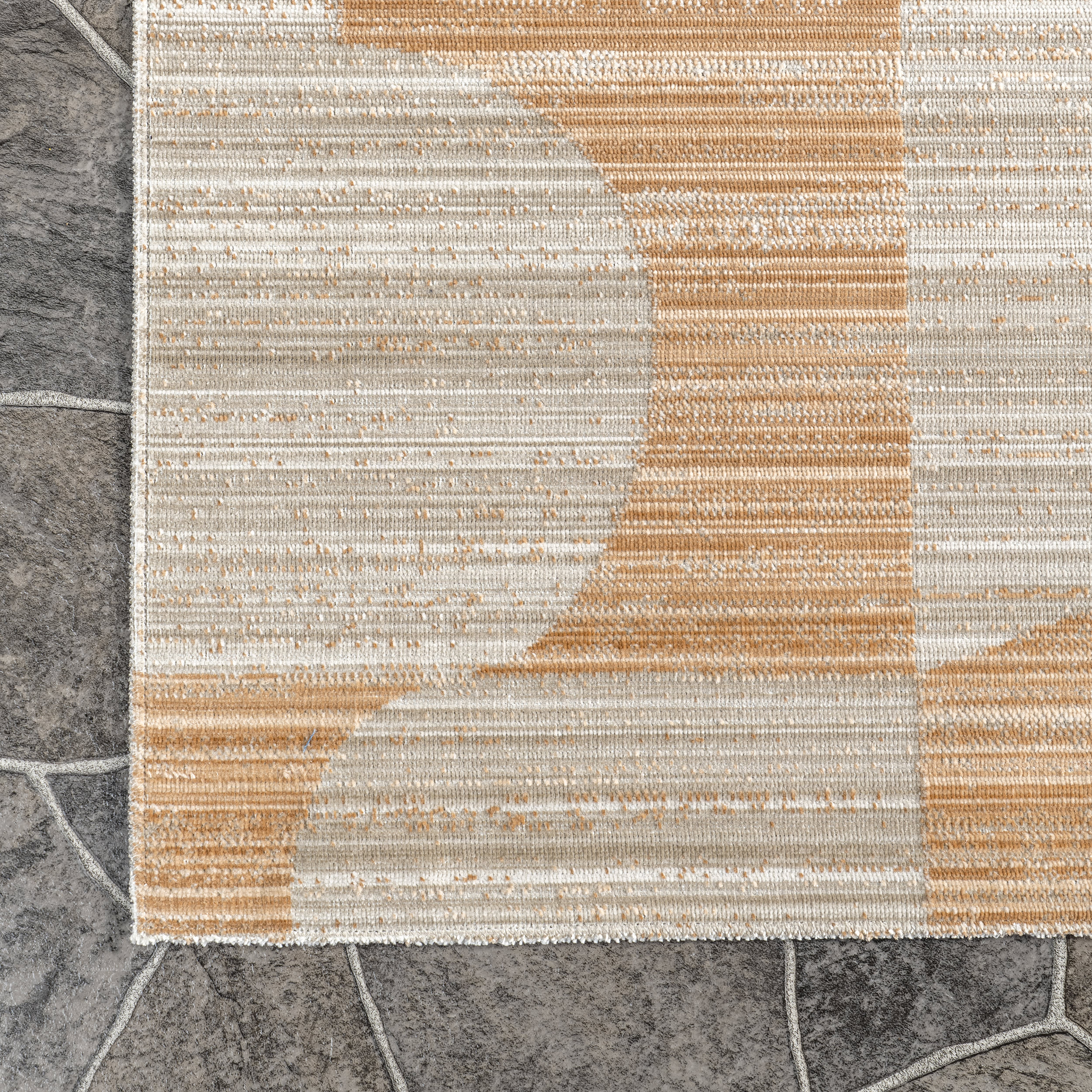 Dania Abstract Washable Indoor/Outdoor Rug | Orange - Image 3