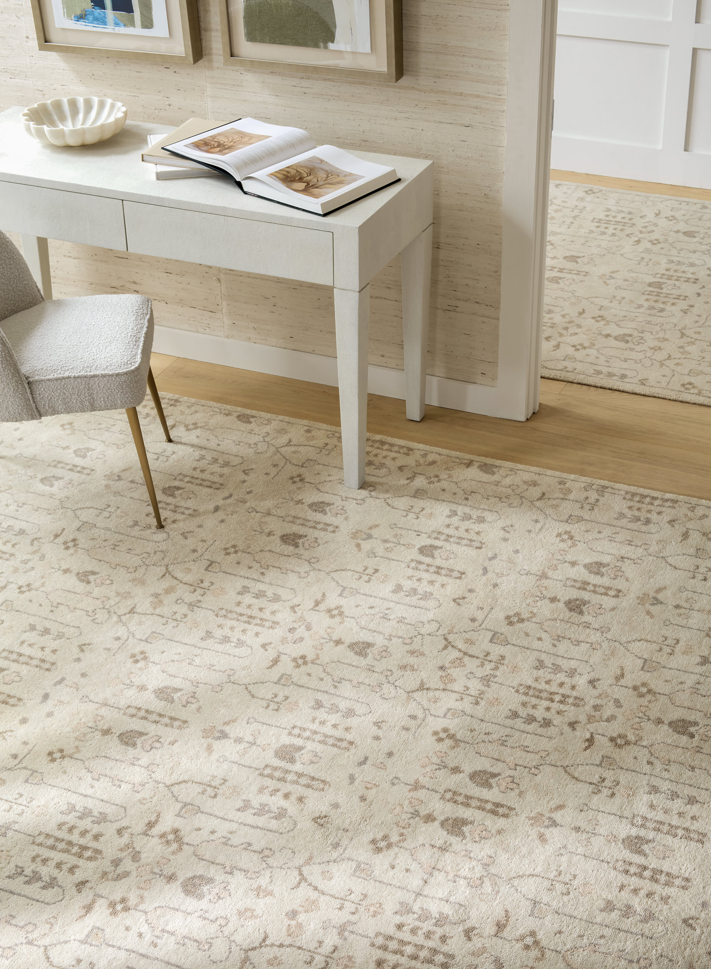 Dara Hand Knotted Wool Rug | Cream - Image 3