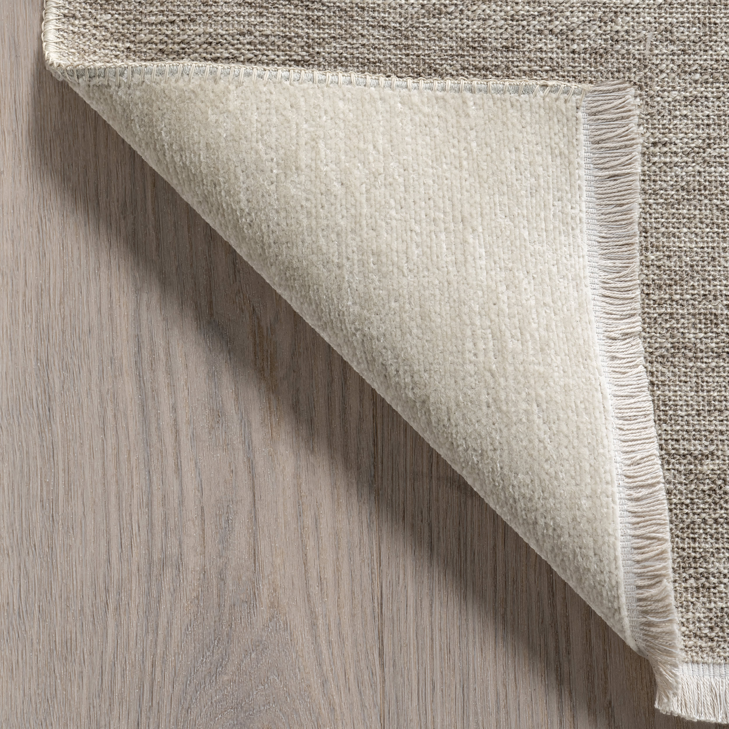 Darcy Dual Plaid Reversible Washable Rug | Cream - Image 7