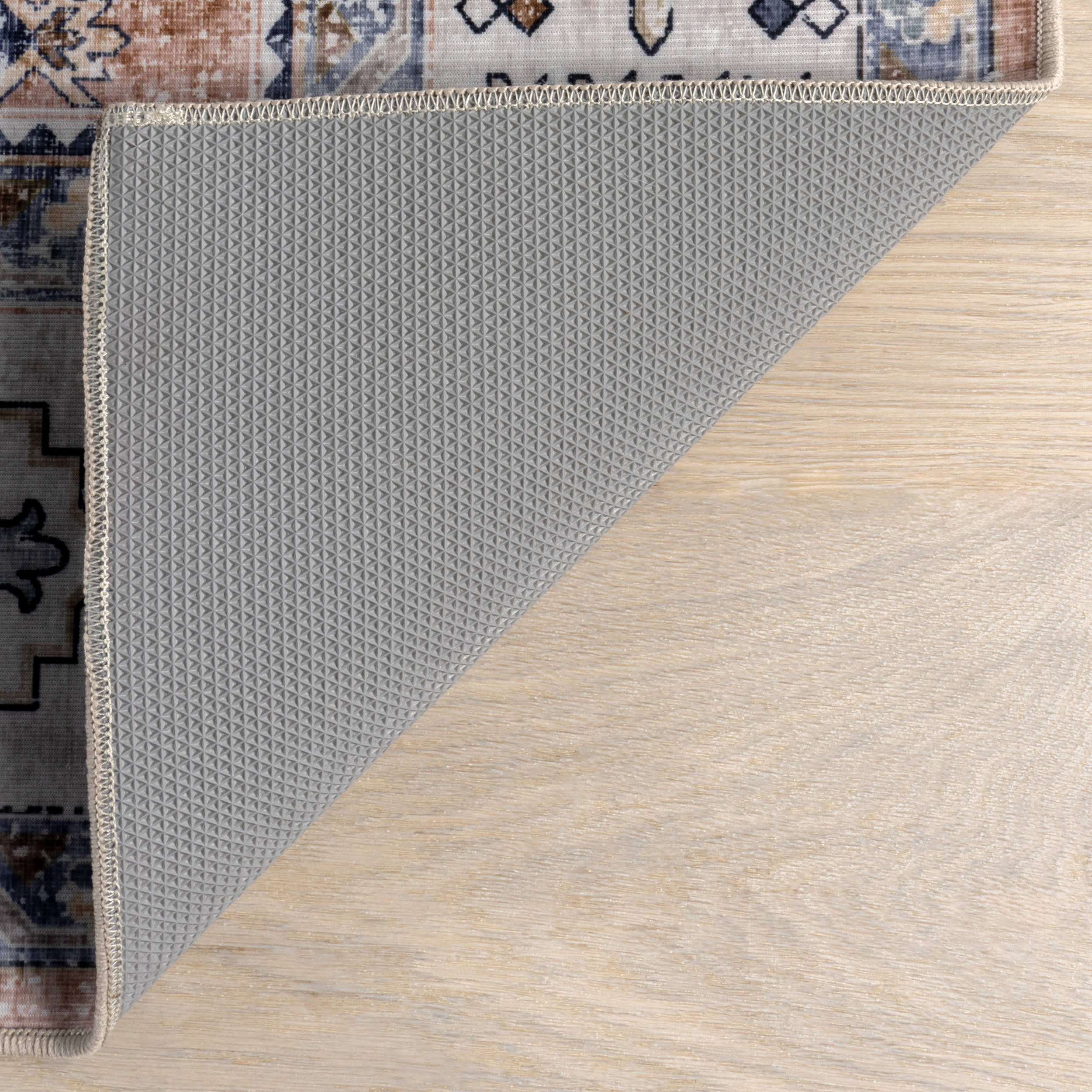 Darla Medallion Washable Rug | Peach - Image 7