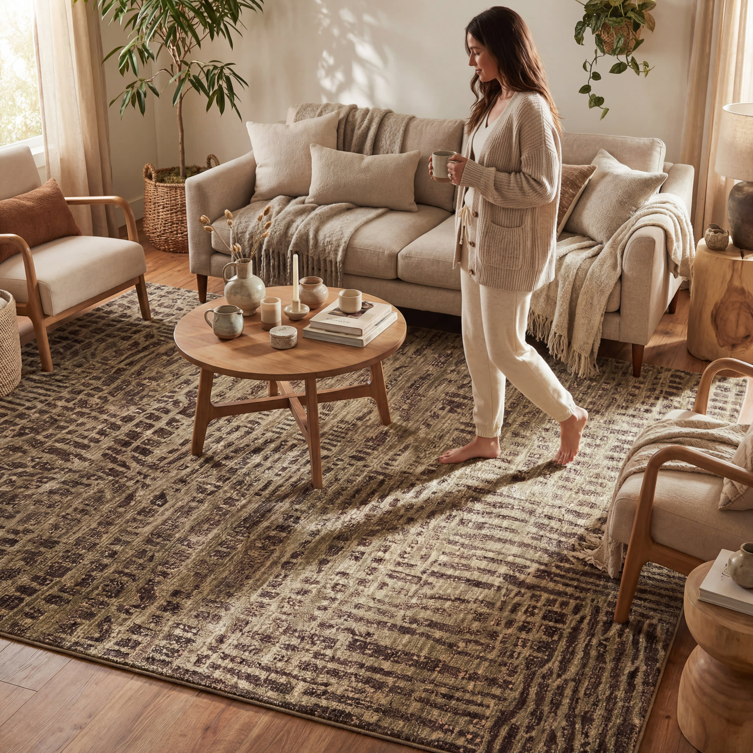 Dashline Modern Animal Print Rug | Green - Image 9