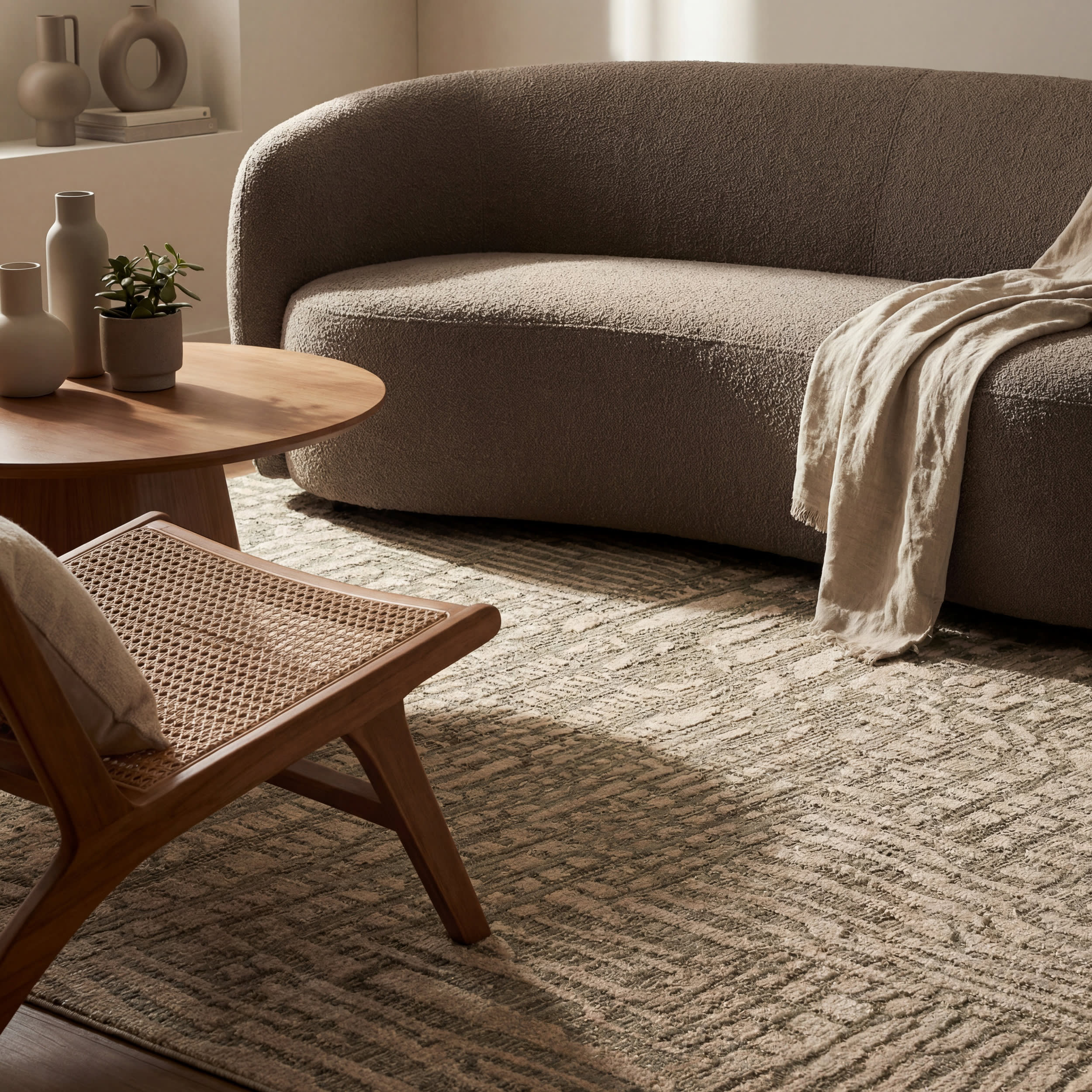 Dashline Modern Animal Print Rug | Tan - Image 5