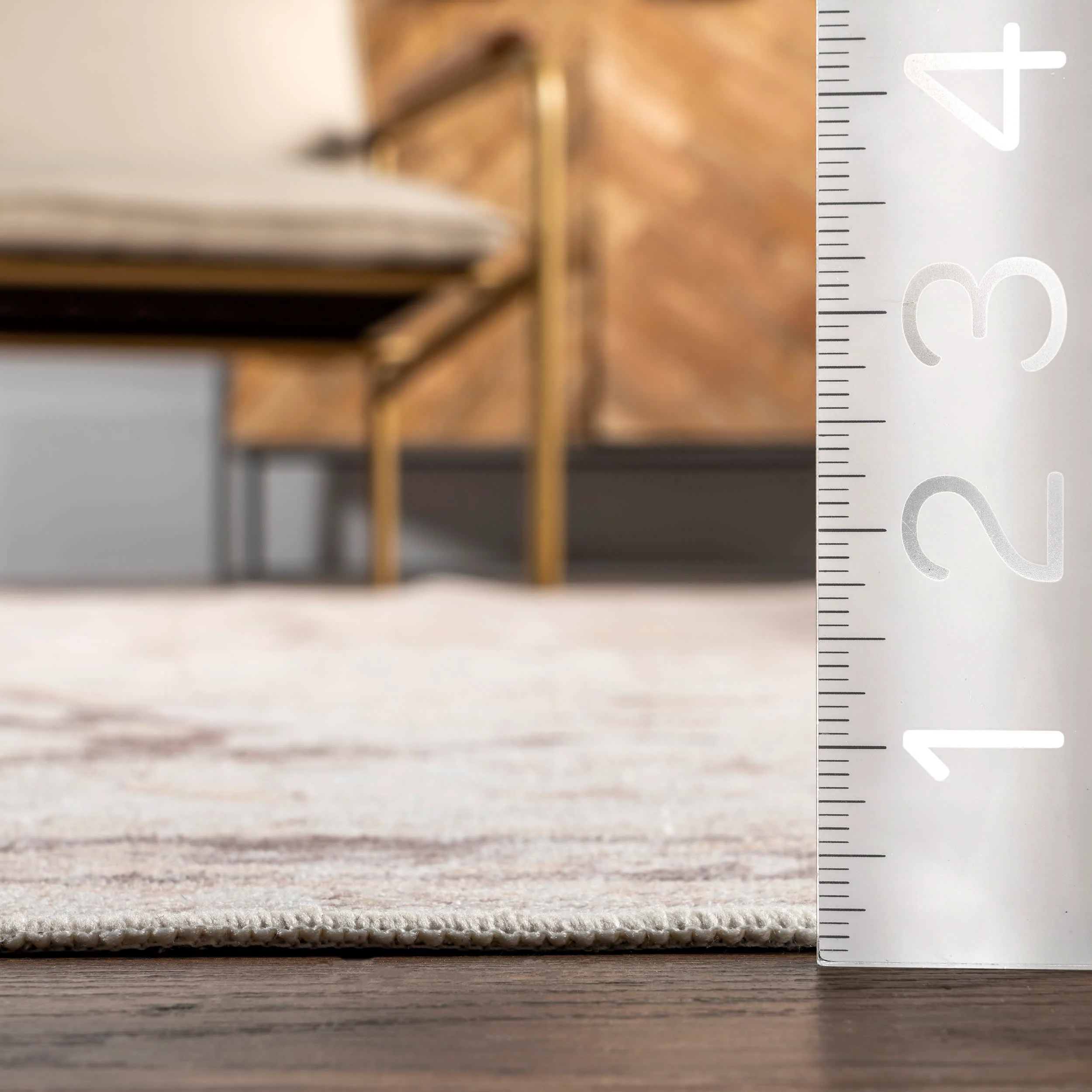 Davie Medallion Washable Rug | Beige - Image 5