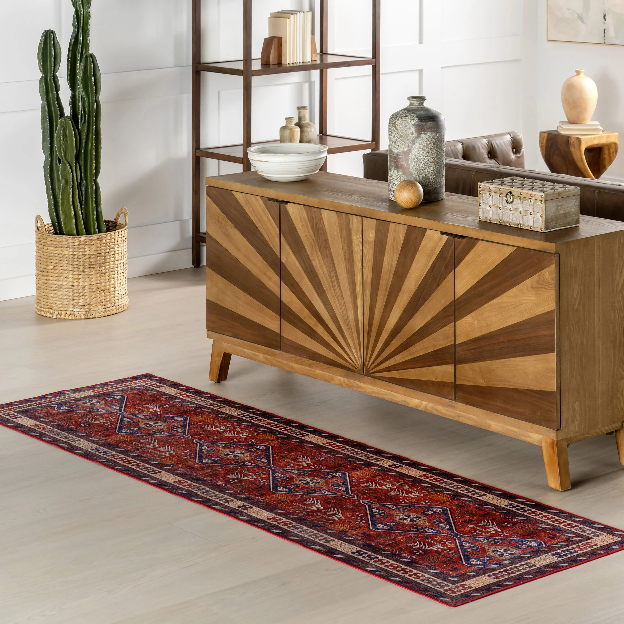 Davina Classic Spill Proof Washable Rug | Brick - Image 2