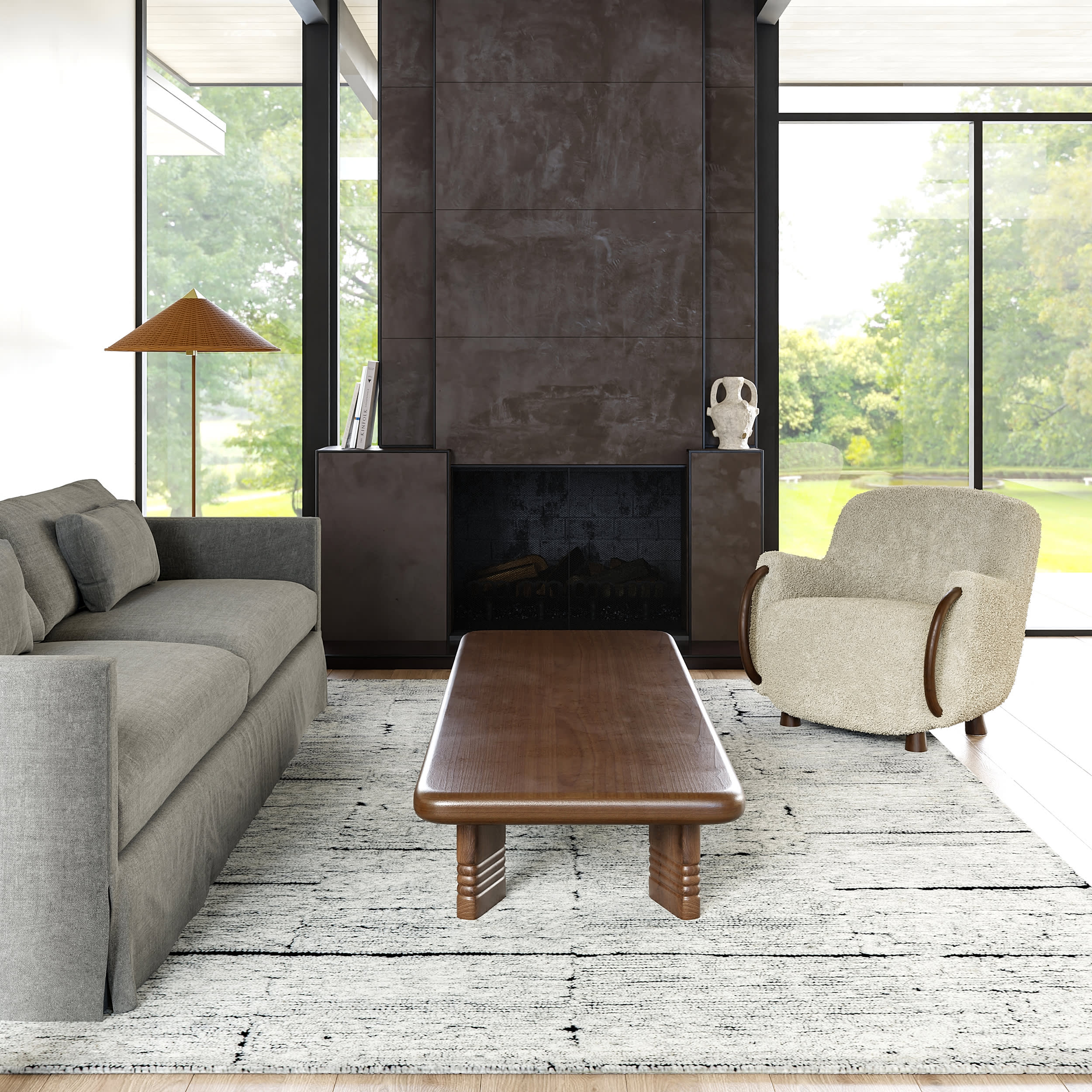 Davos Tiled Wool Rug | Ivory - Image 6