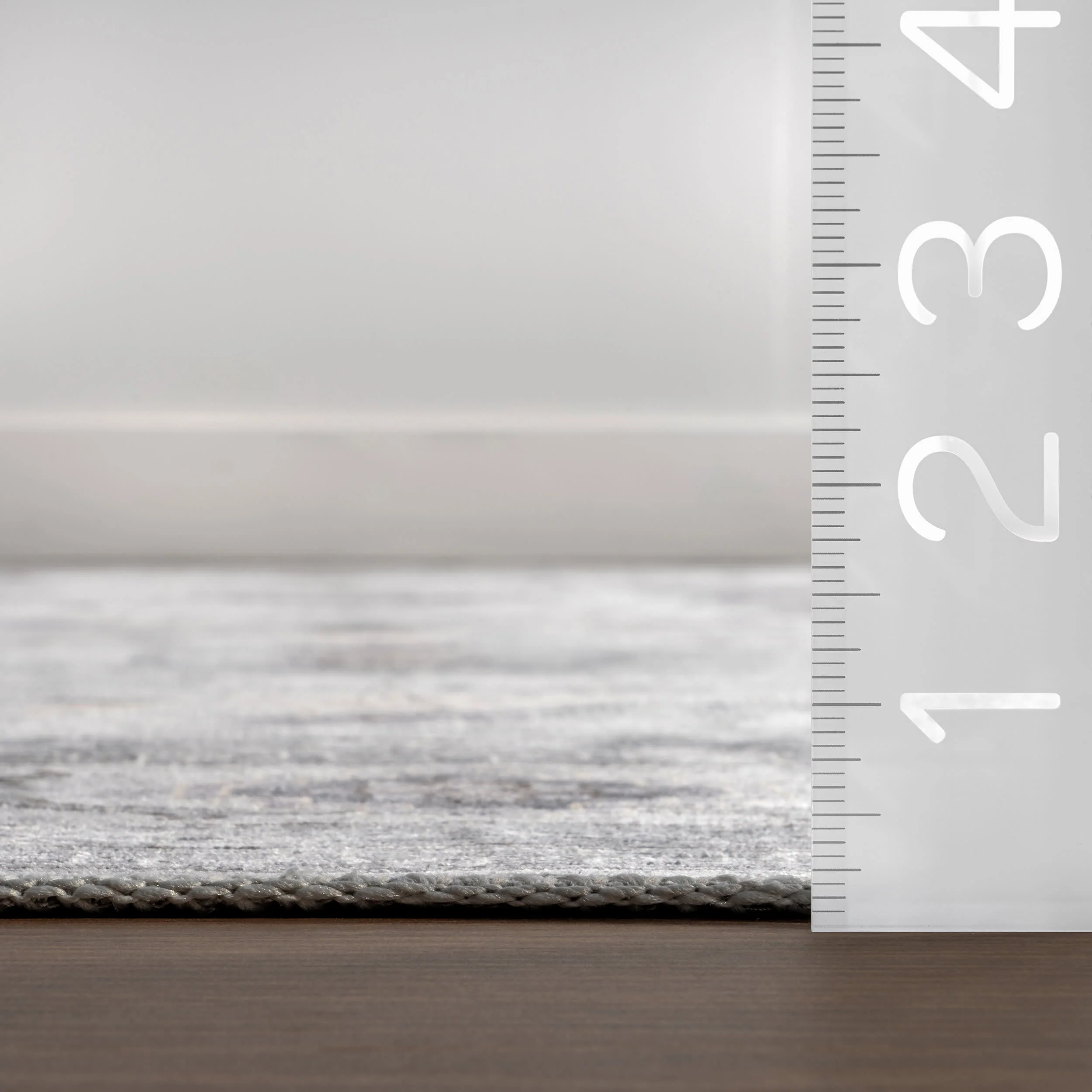 Dayflower Vintage Spill Proof Washable Rug | Light Grey - Image 6