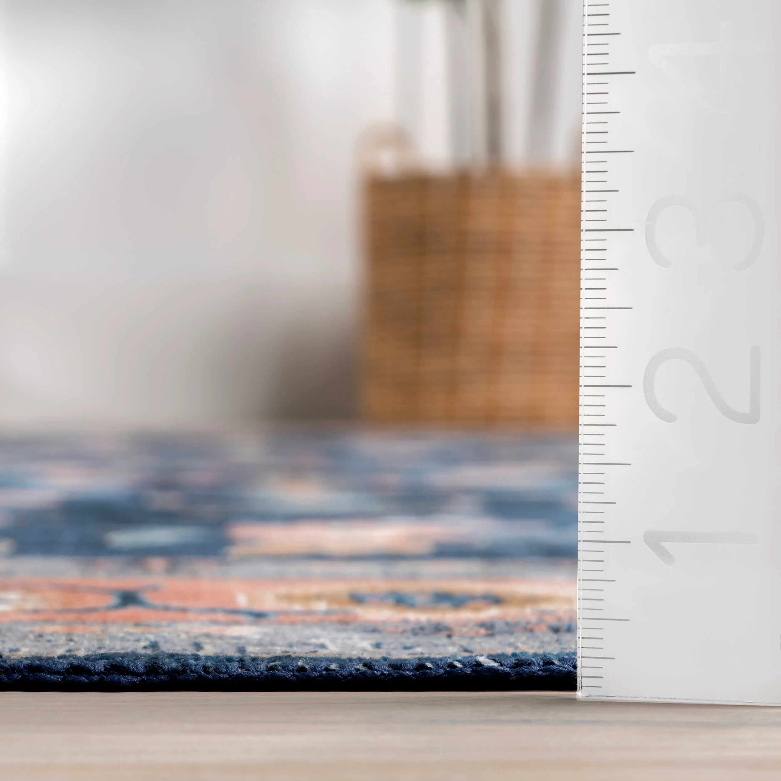 Dayflower Vintage Washable Rug | Blue - Image 4