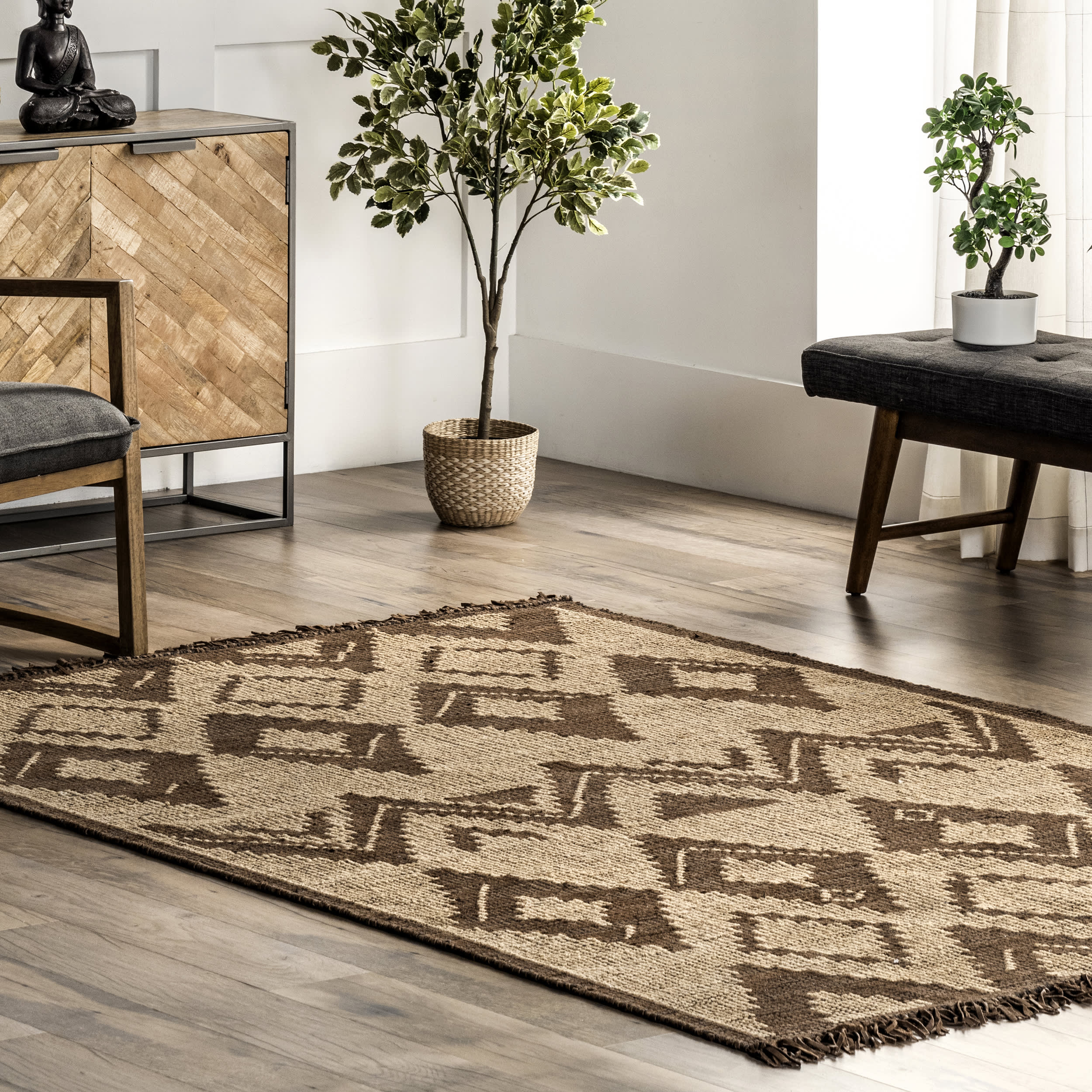 Debbie Tuareg Mat Rug | Natural - Image 2