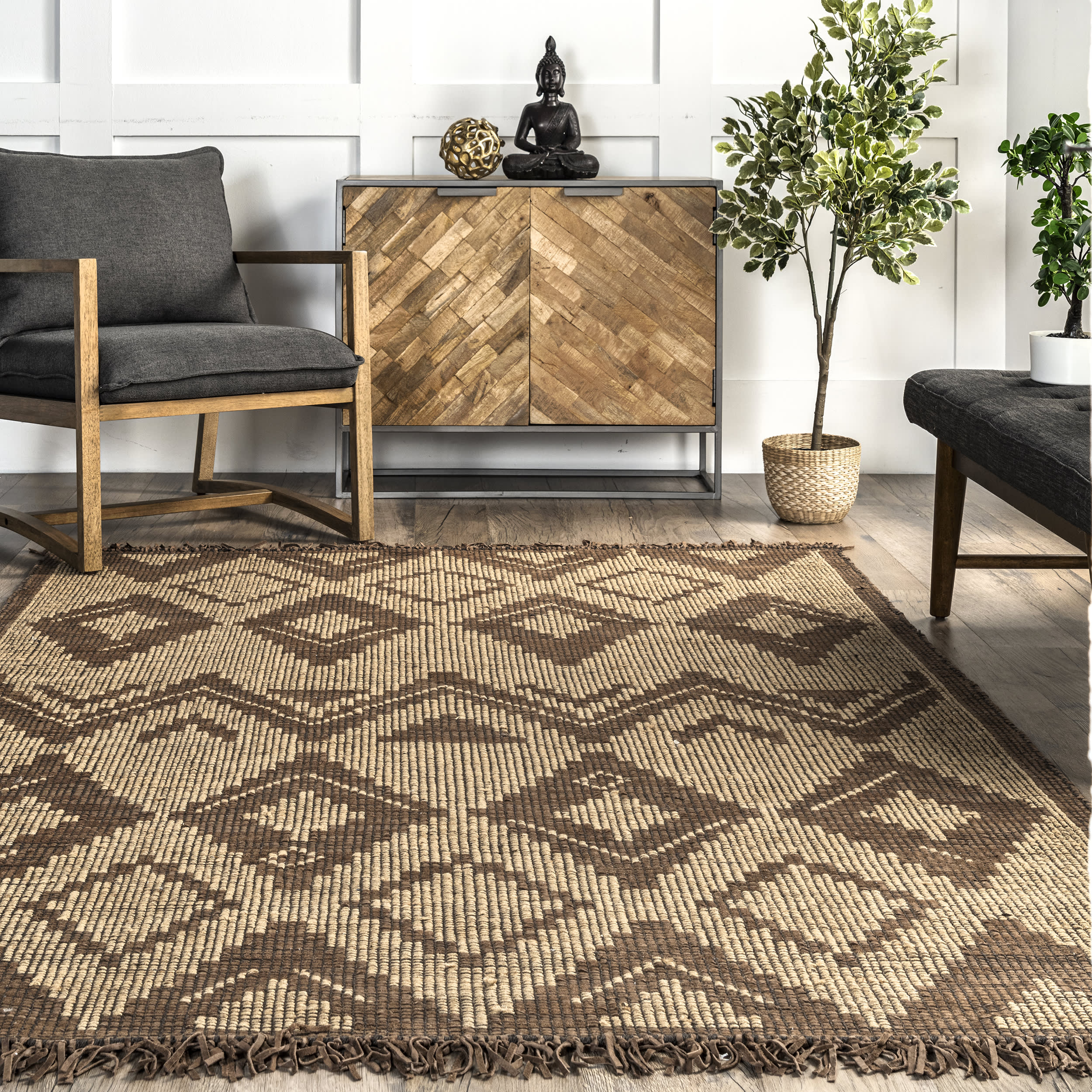 Debbie Tuareg Mat Rug | Natural - Image 4