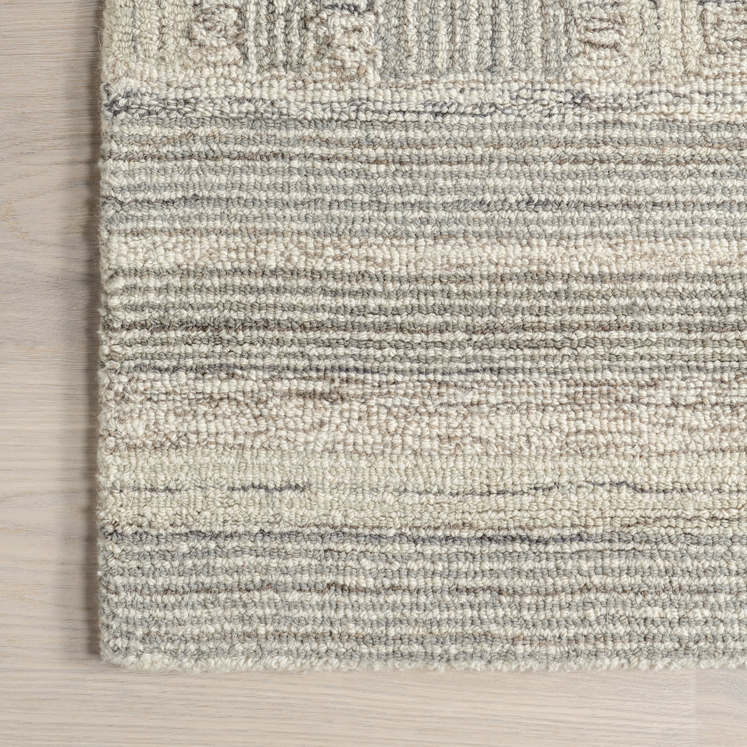 Deco Striped Tile Rug | Light Grey - Image 3