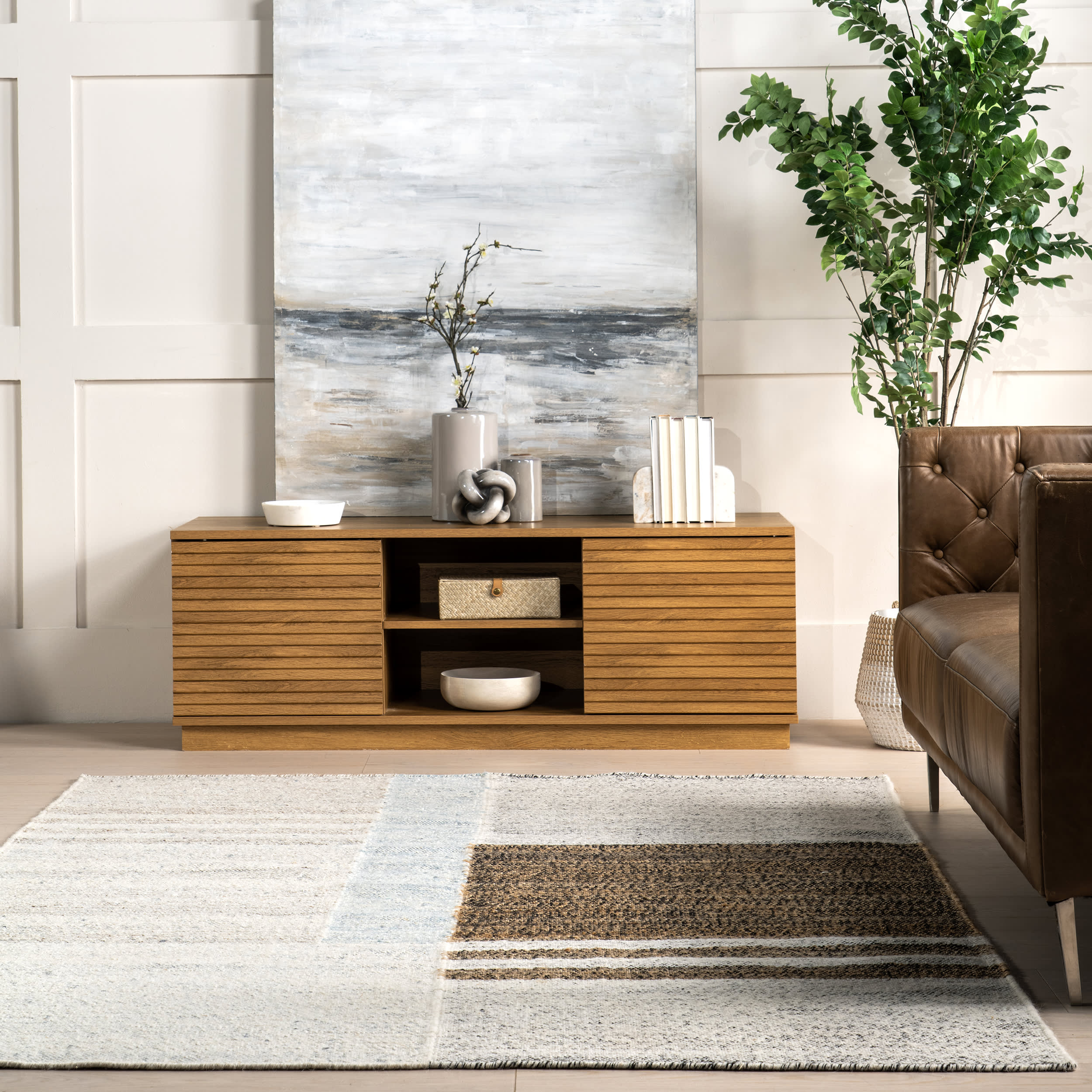 Deirdre Geometric Tonal Rug | Ivory - Image 4