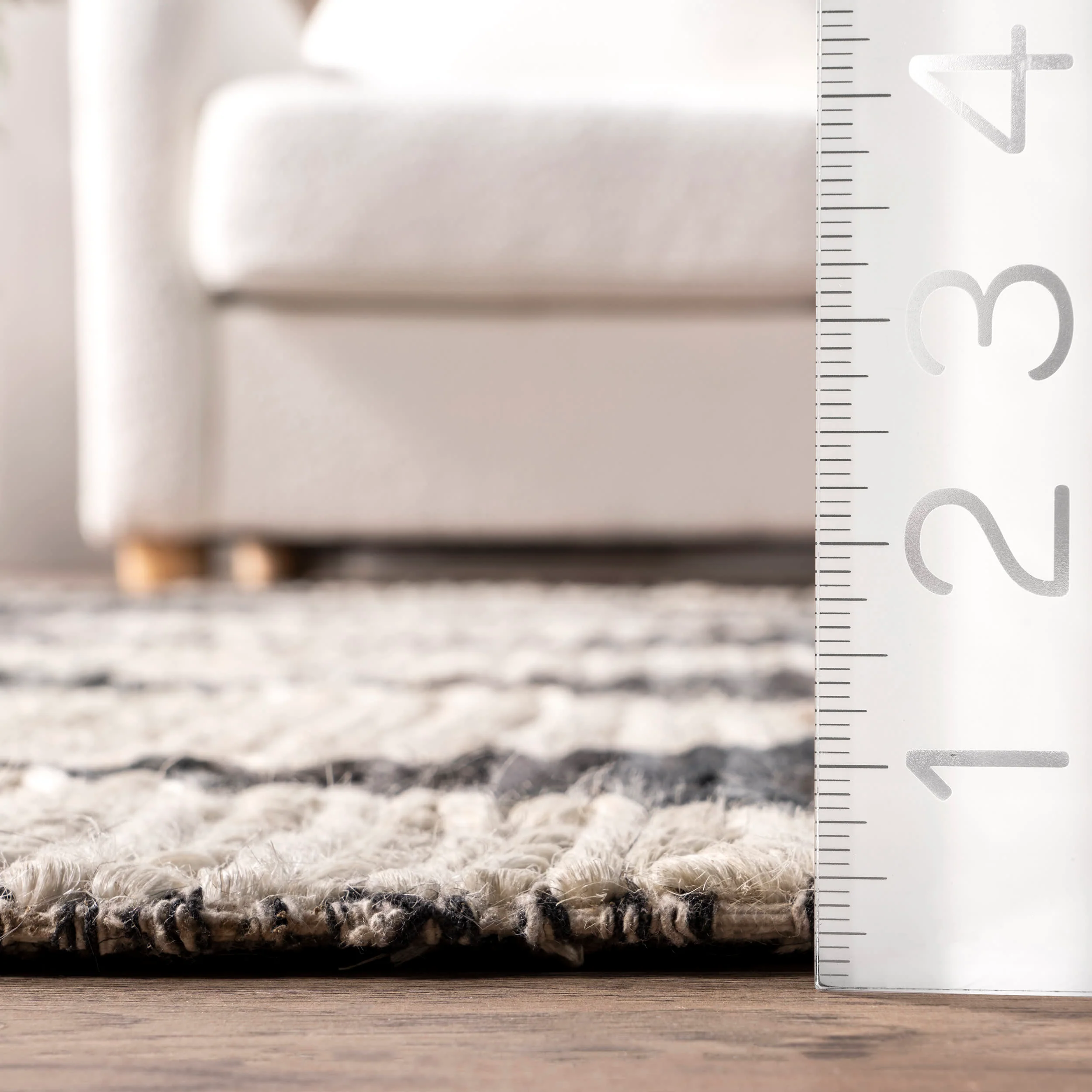 Deja Diamond Jute Trellis Rug | Charcoal - Image 5