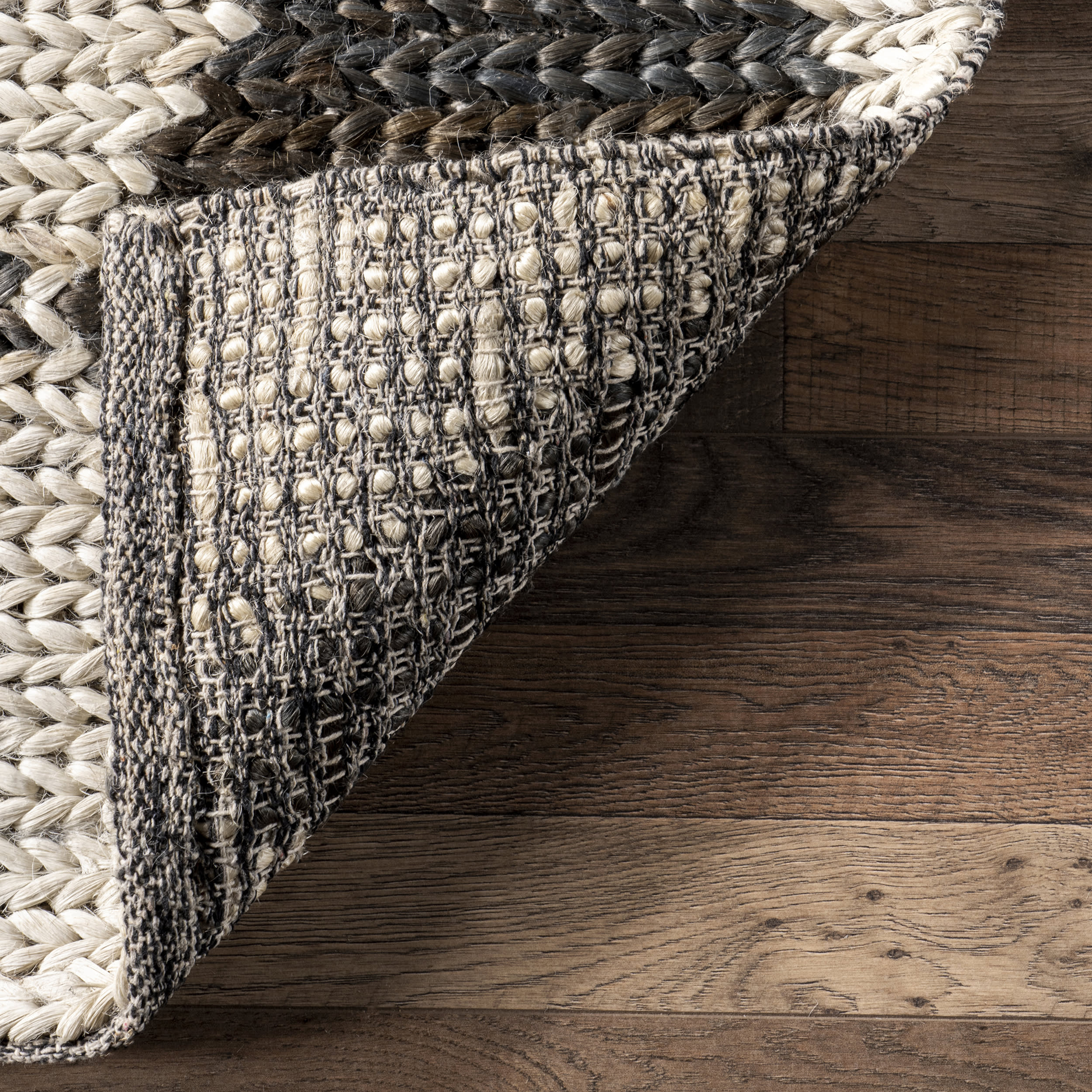 Deja Diamond Jute Trellis Rug | Charcoal - Image 6