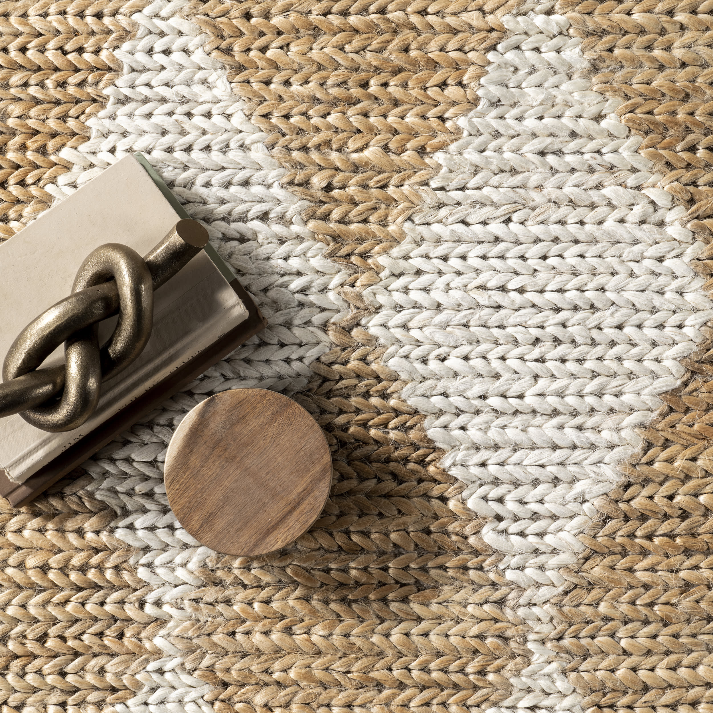 Deja Diamond Jute Trellis Rug | Natural - Image 7