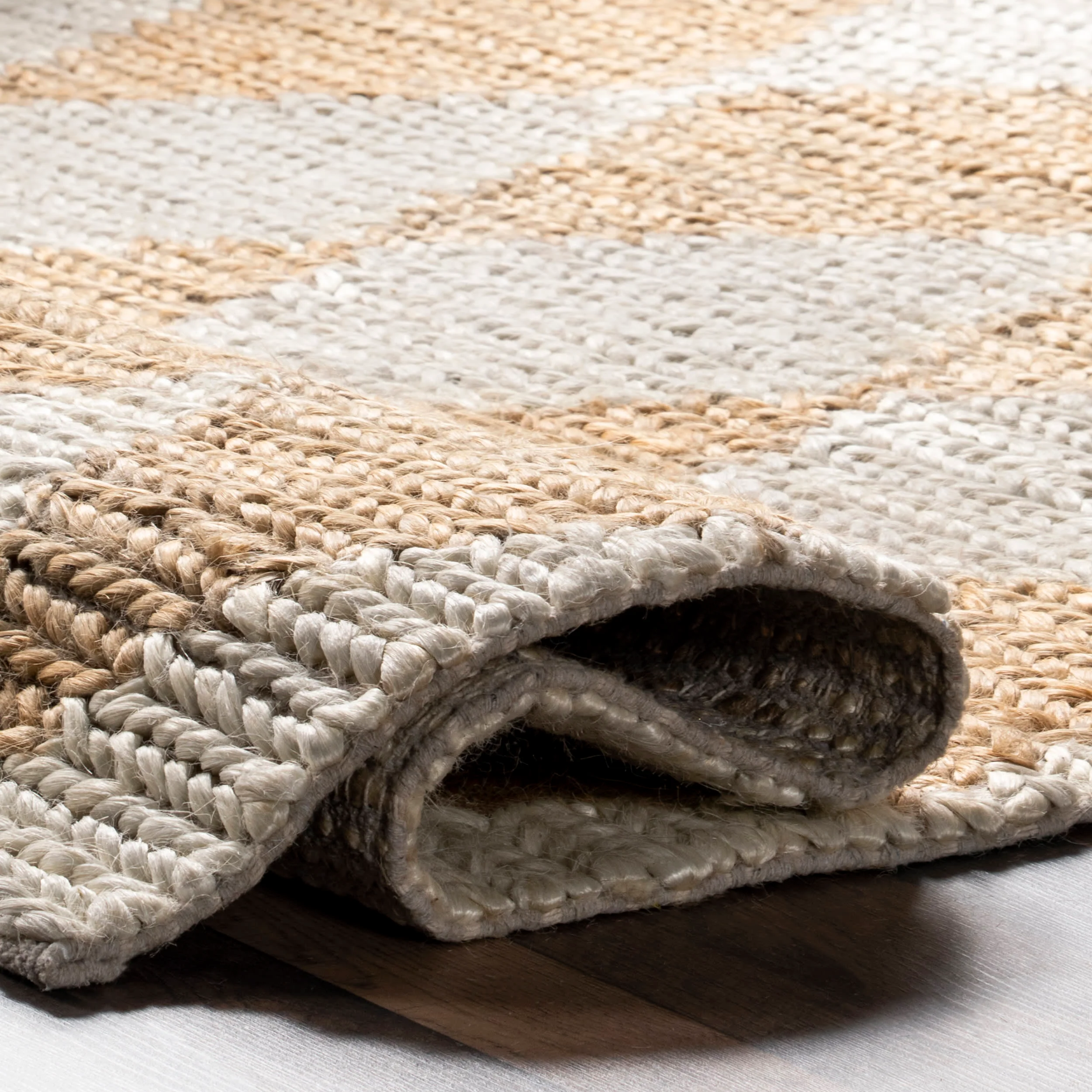 Deja Diamond Jute Trellis Rug | Natural - Image 8