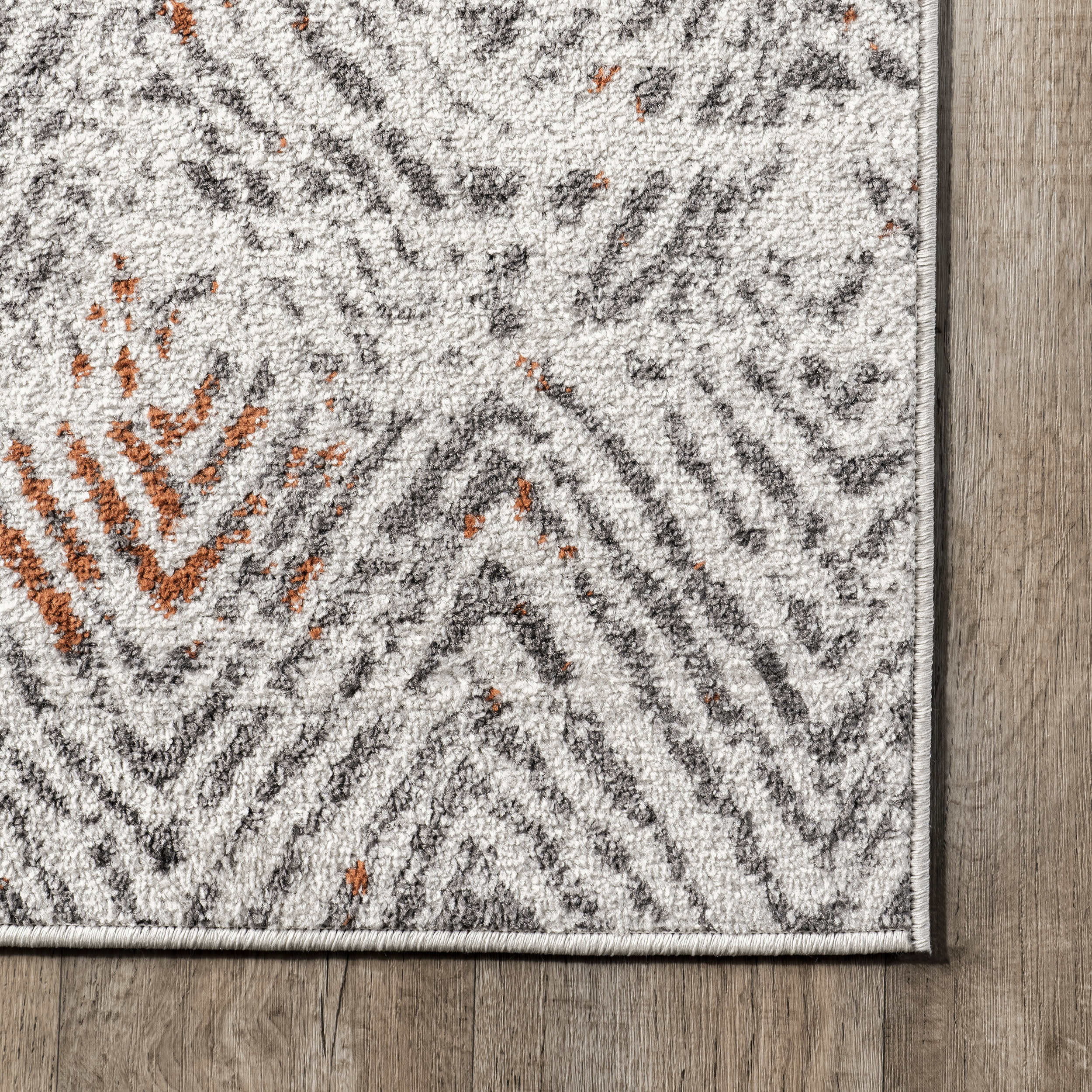 Delancey Bold Zig-Zag Rug | Light Grey - Image 3