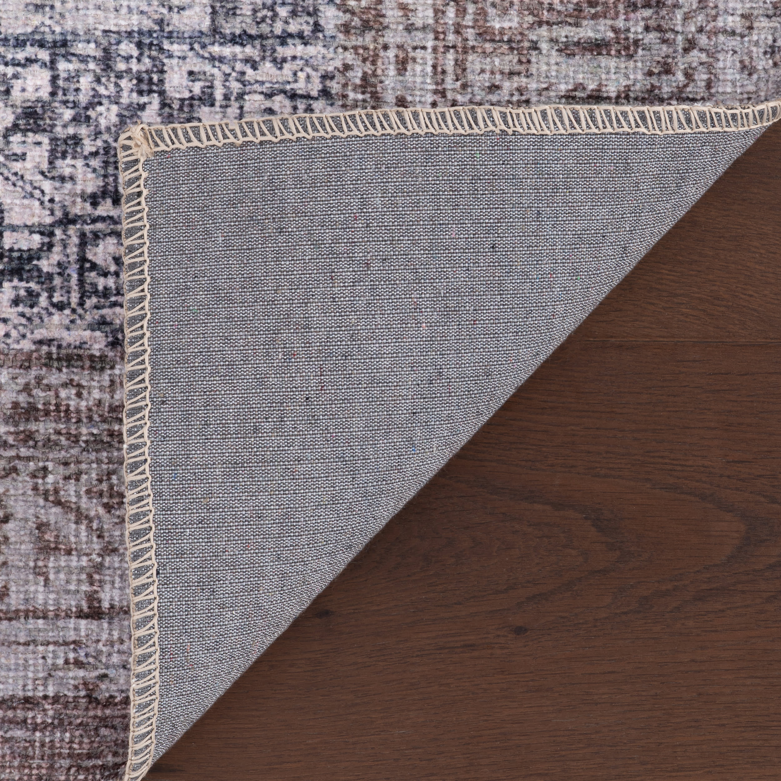 Delph Vintage & Distressed Washable Rug | Brown - Image 7