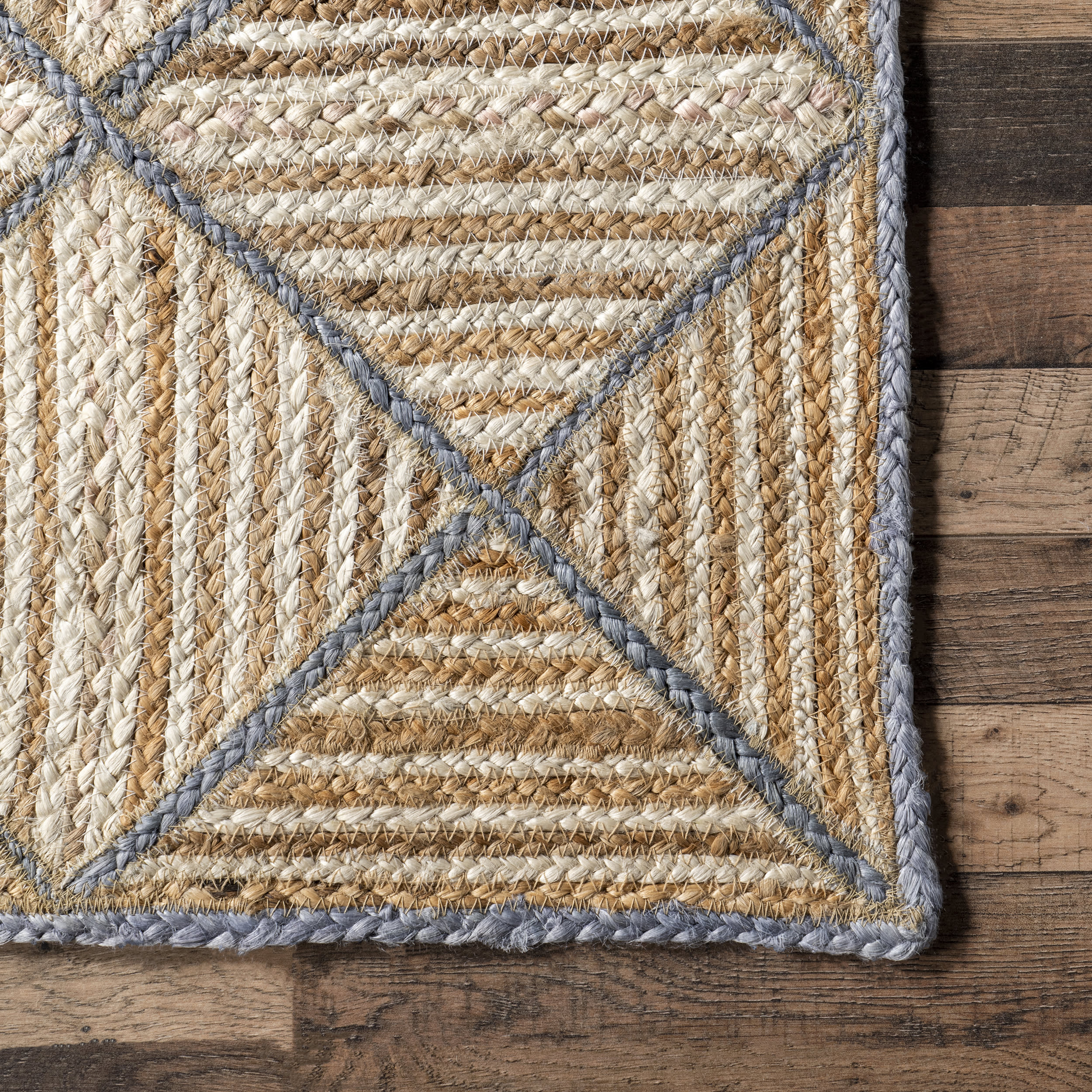 Denys Jute Textured Trellis Rug | Natural - Image 3