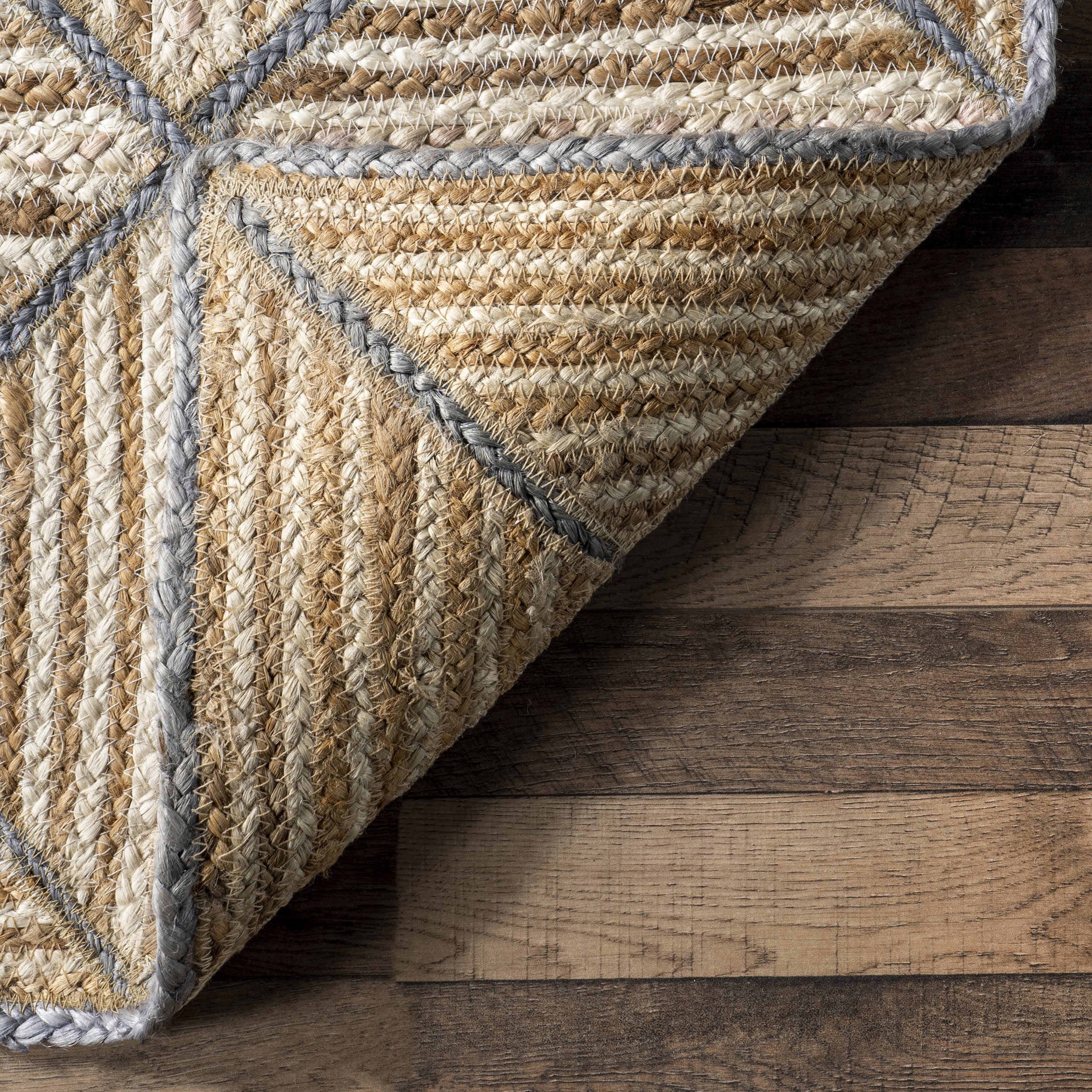 Denys Jute Textured Trellis Rug | Natural - Image 6