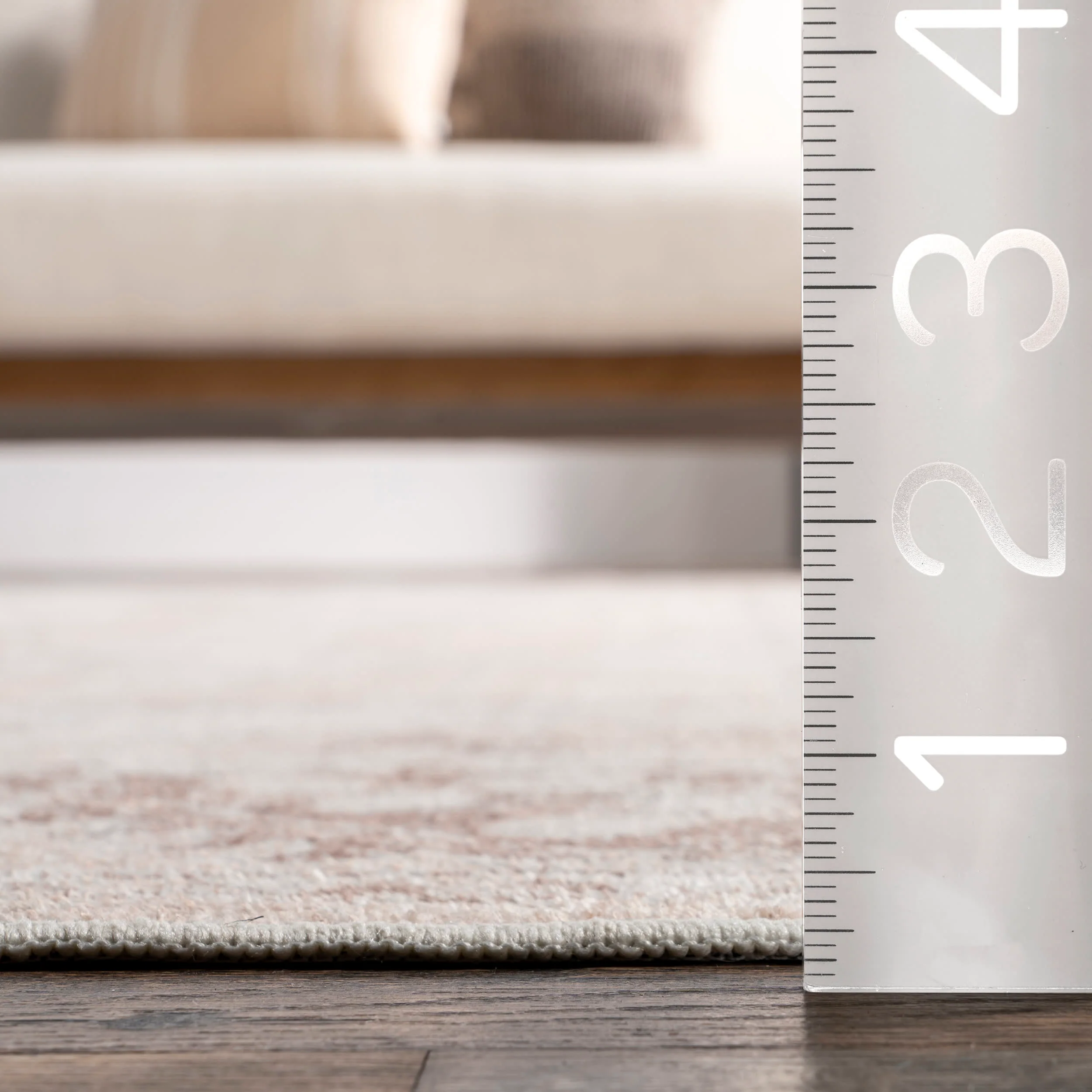 Devi Medallion Washable Rug | Beige - Image 5