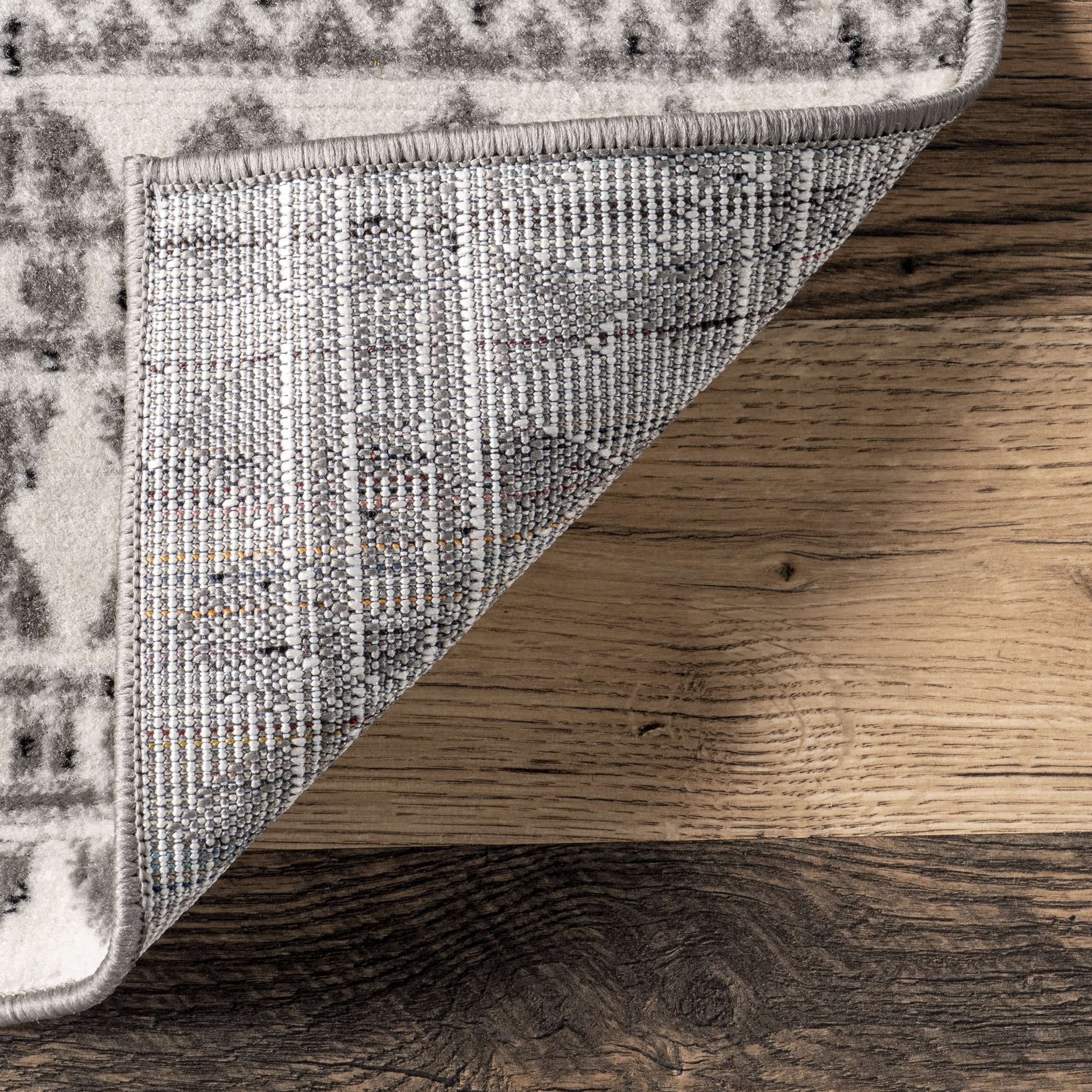Devin Geometric Banded Rug | Grey - Image 6