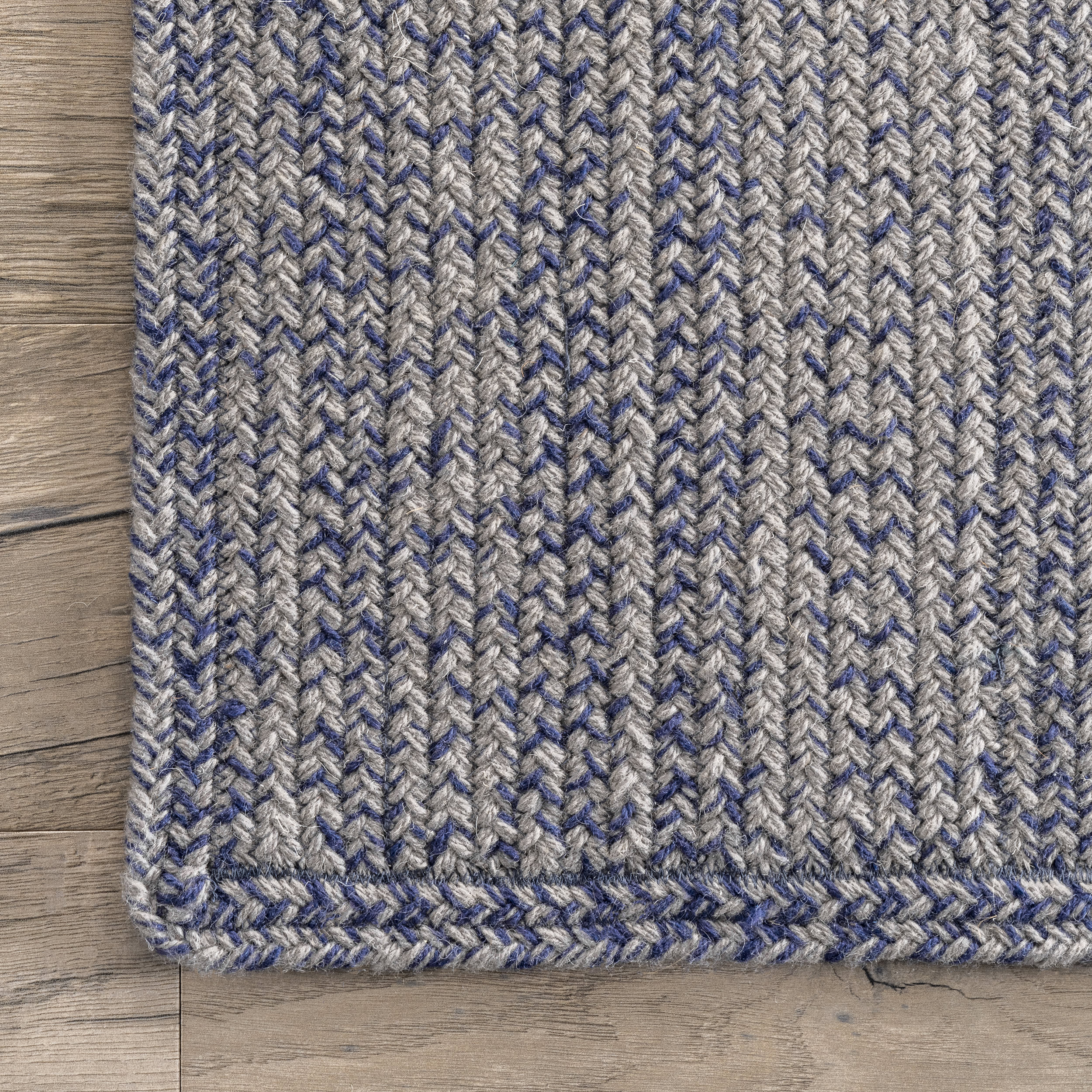 Dezzy Wool Ladder Rug | Blue - Image 3