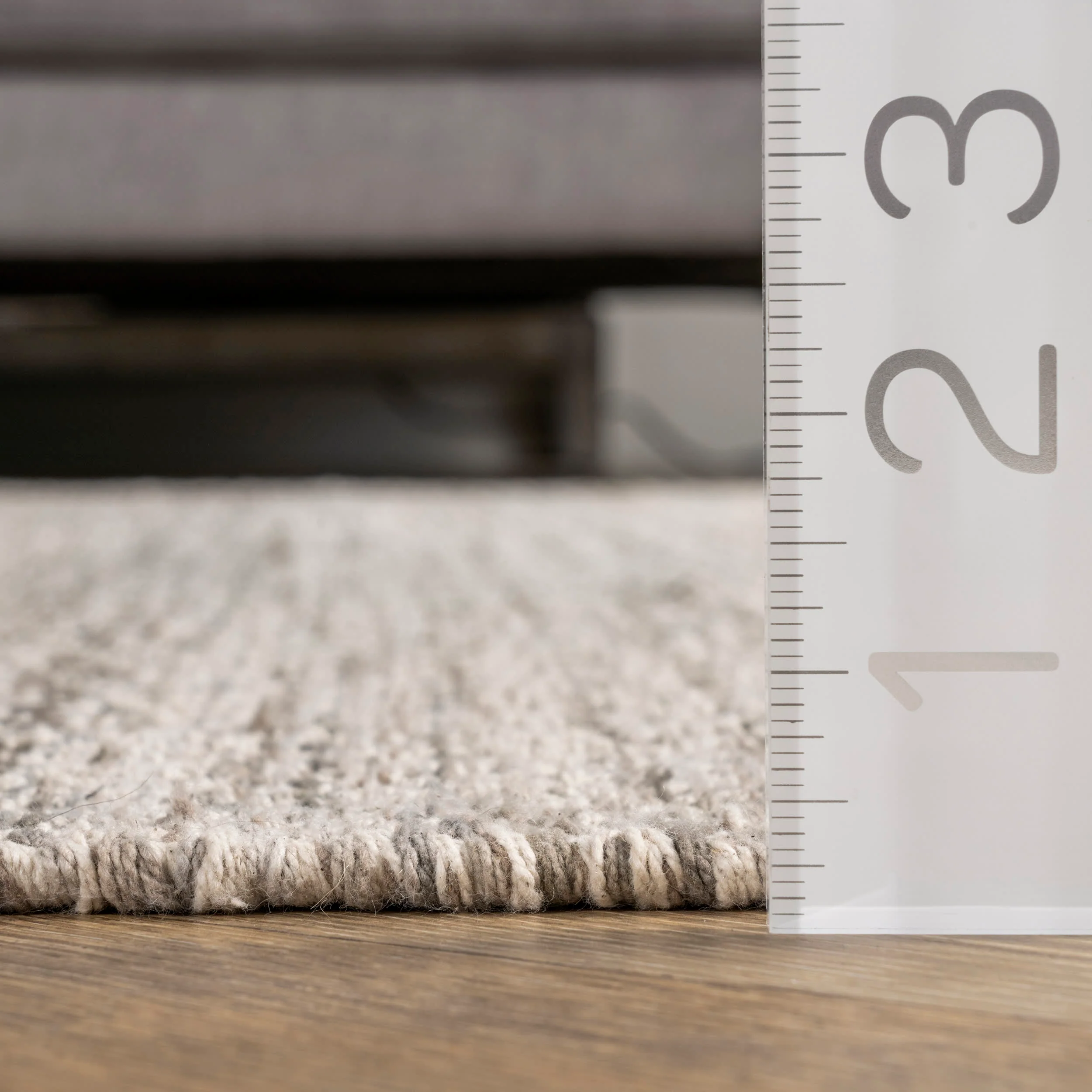 Diamond Chevron Bands Tasseled Rug | Beige - Image 5