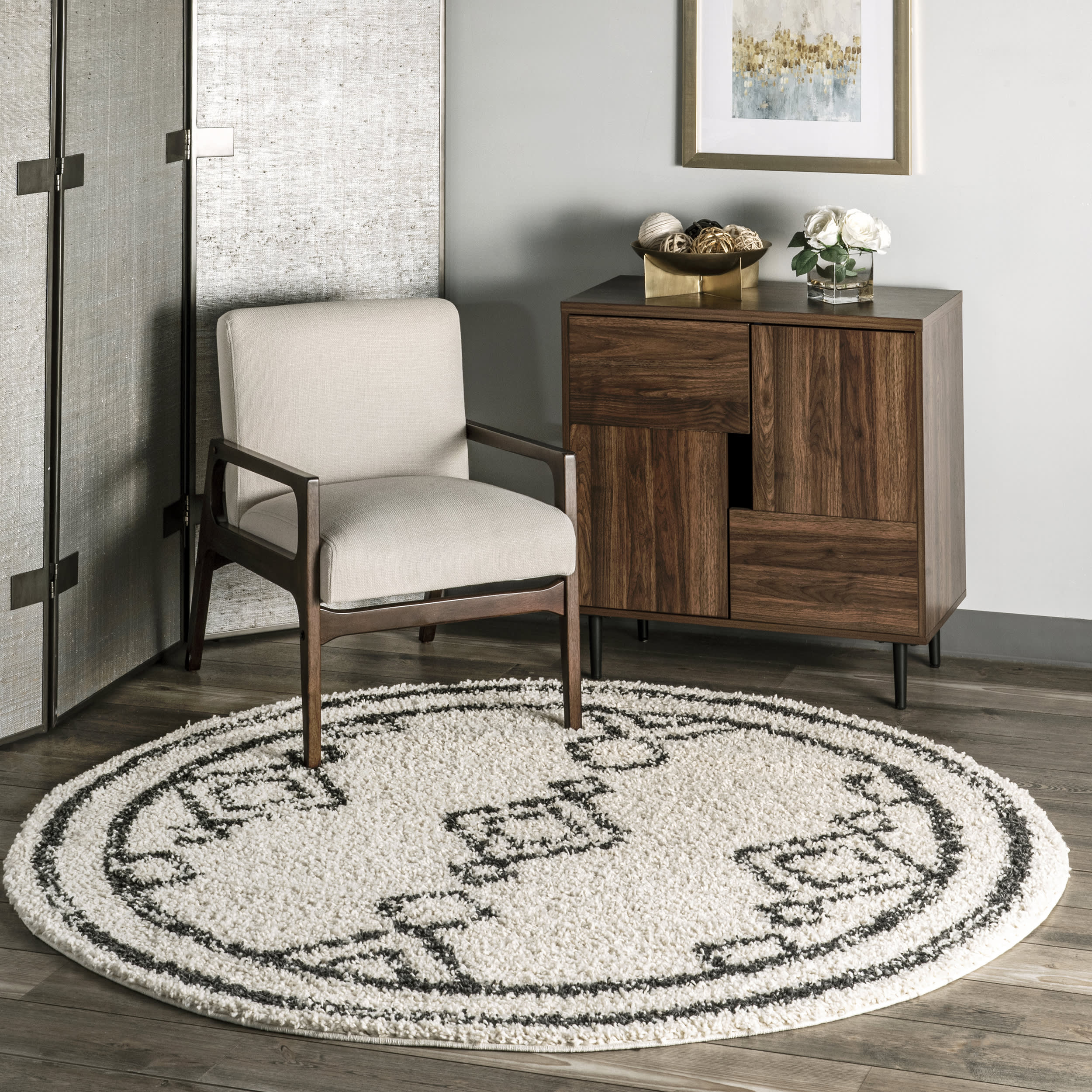 Diamond Drop Moroccan Rug | Off White - Image 2