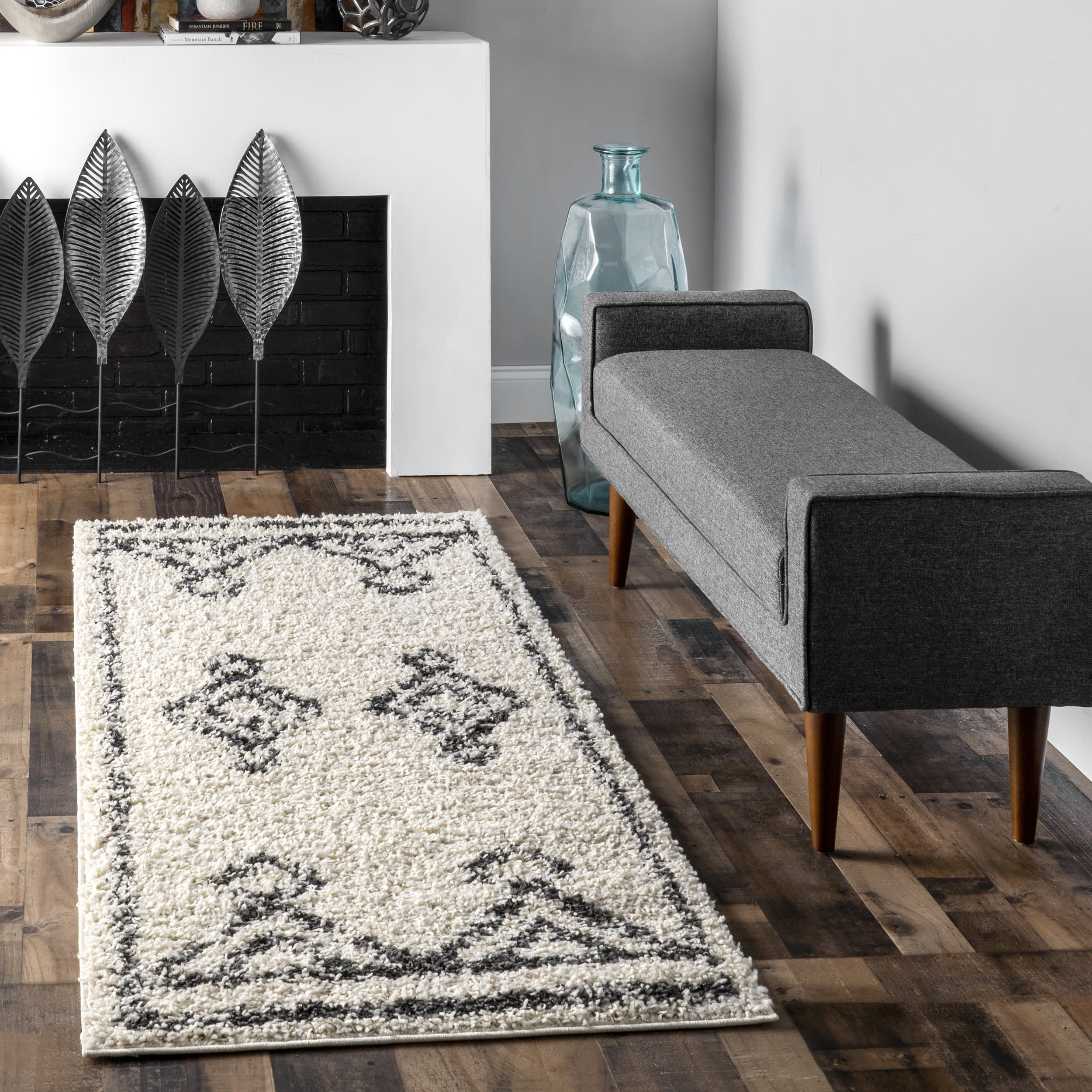 Diamond Drop Moroccan Rug | Off White - Image 2