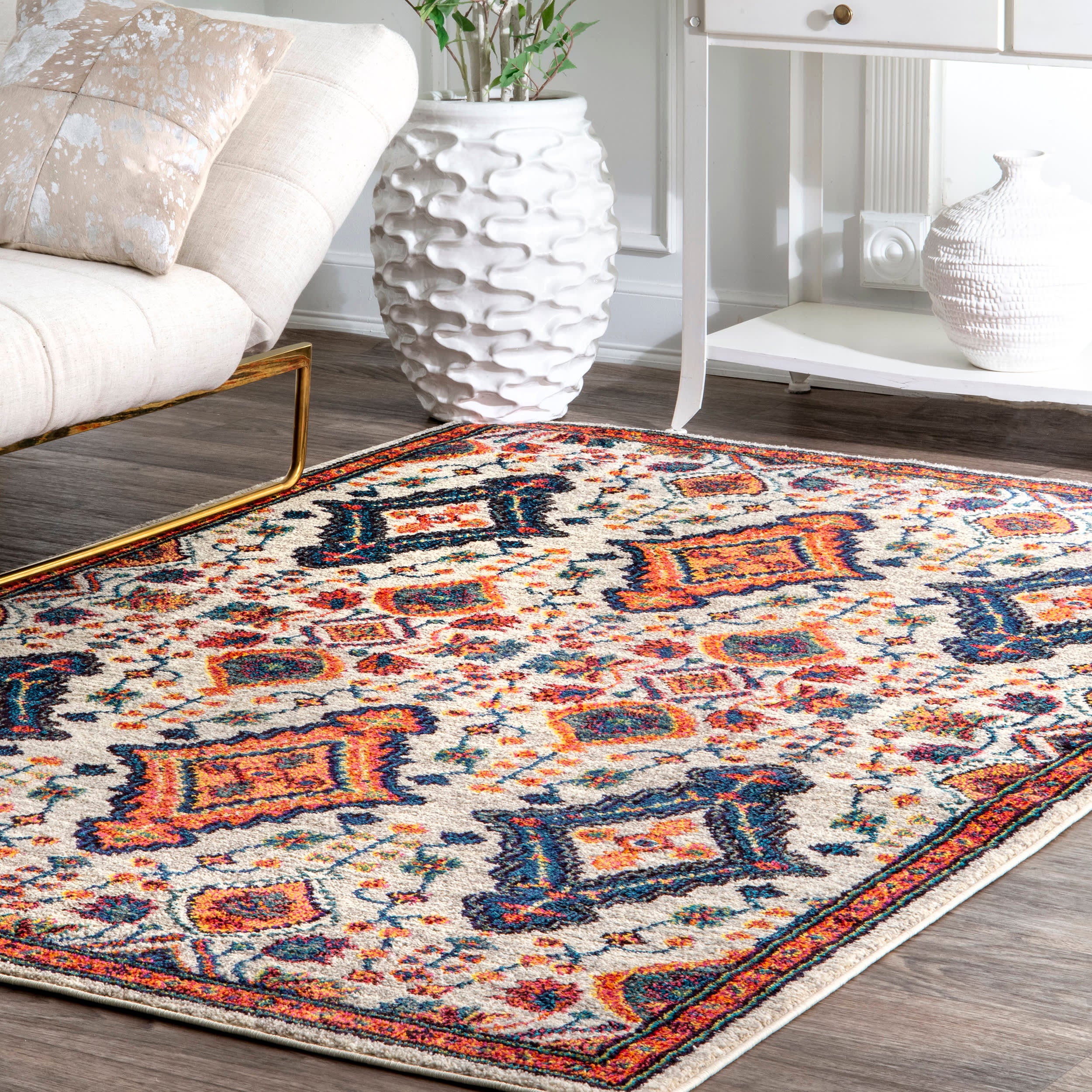 Diamond Drops Rug | Orange - Image 2