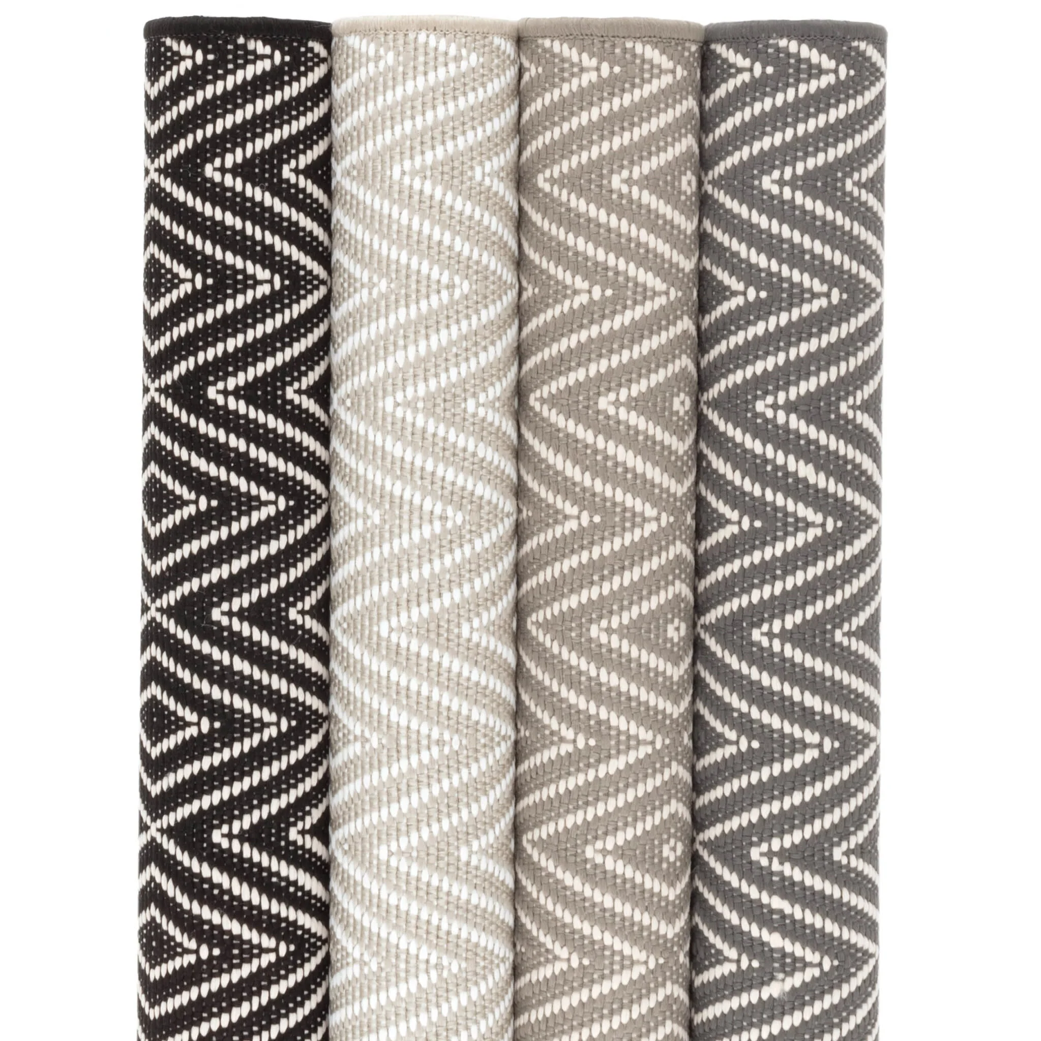 Diamond Handwoven Indoor/Outdoor Rug | Graphite/Ivory - Image 5