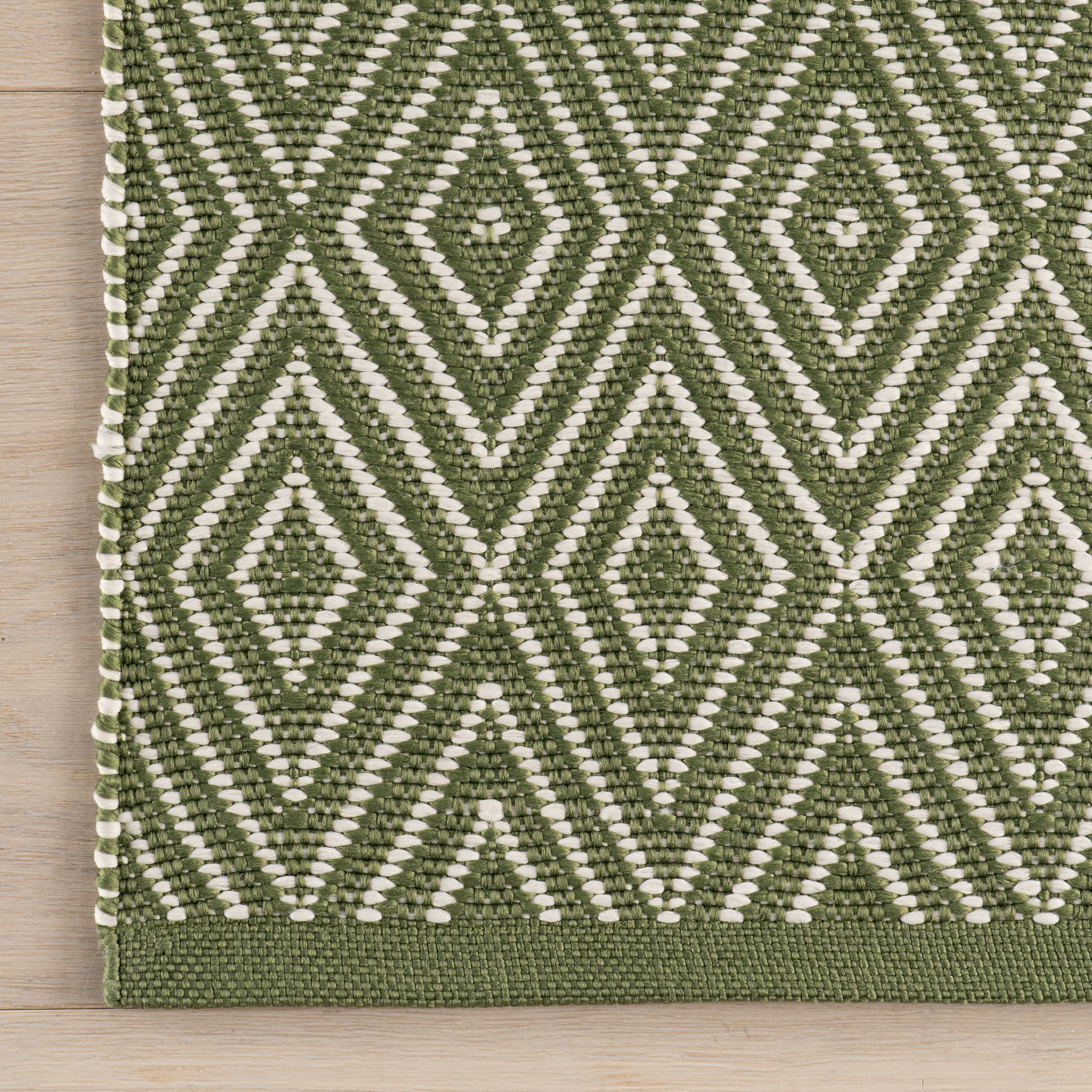 Diamond Handwoven Indoor/Outdoor Rug | Sage - Image 7