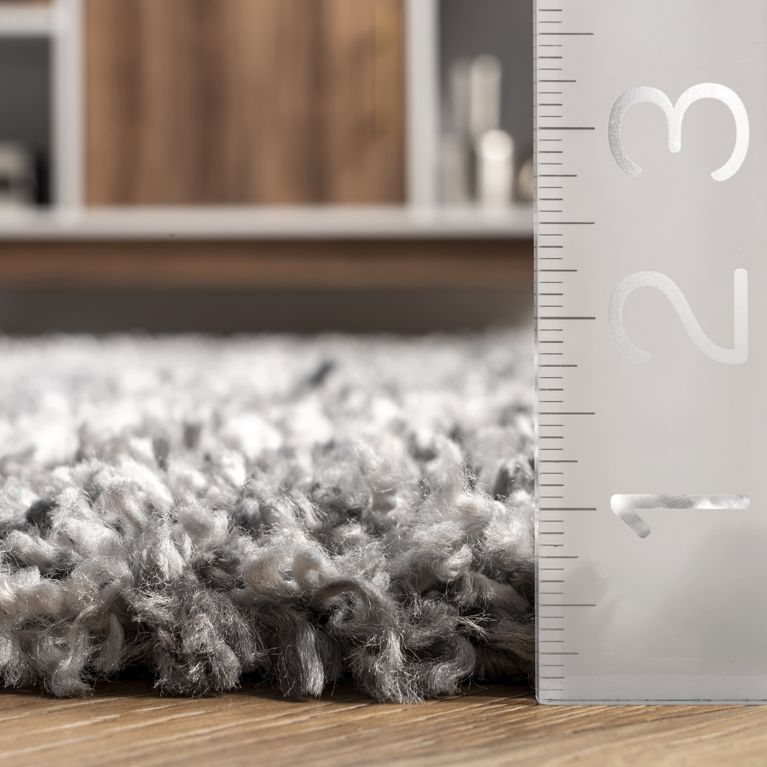 Diamond Moroccan Shag With Tassels Rug | Grey - Image 5
