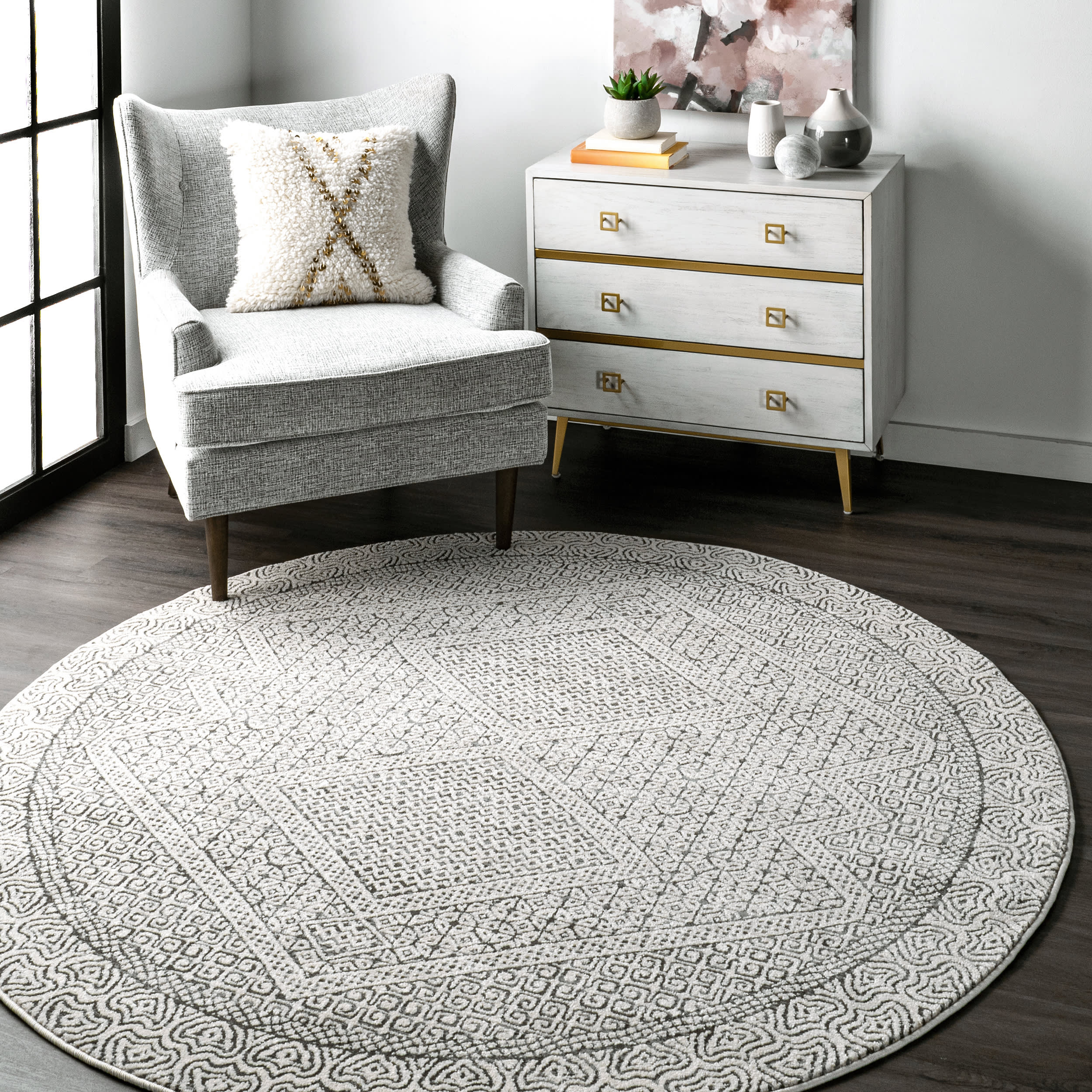 Diamond Mosaic Rug | Grey - Image 2