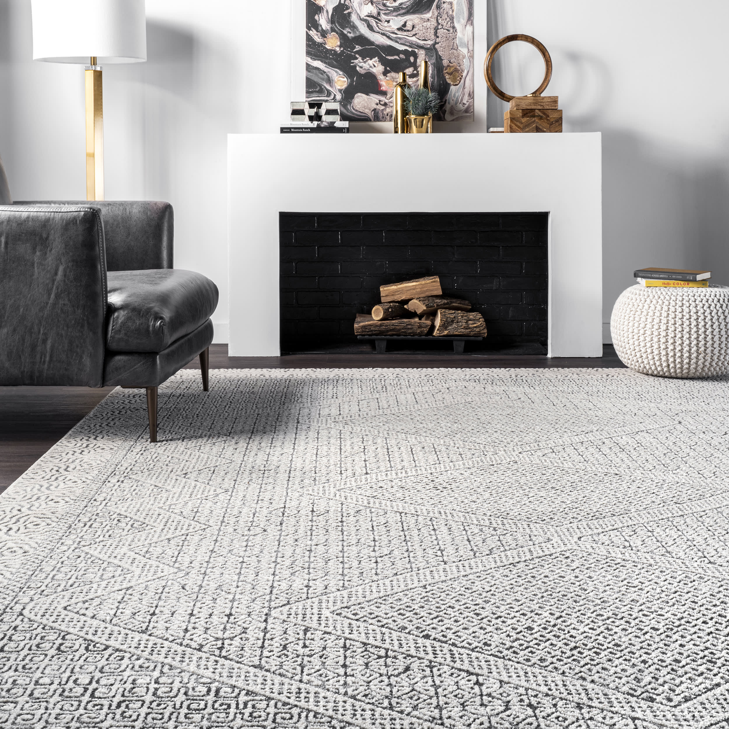 Diamond Mosaic Rug | Grey - Image 4