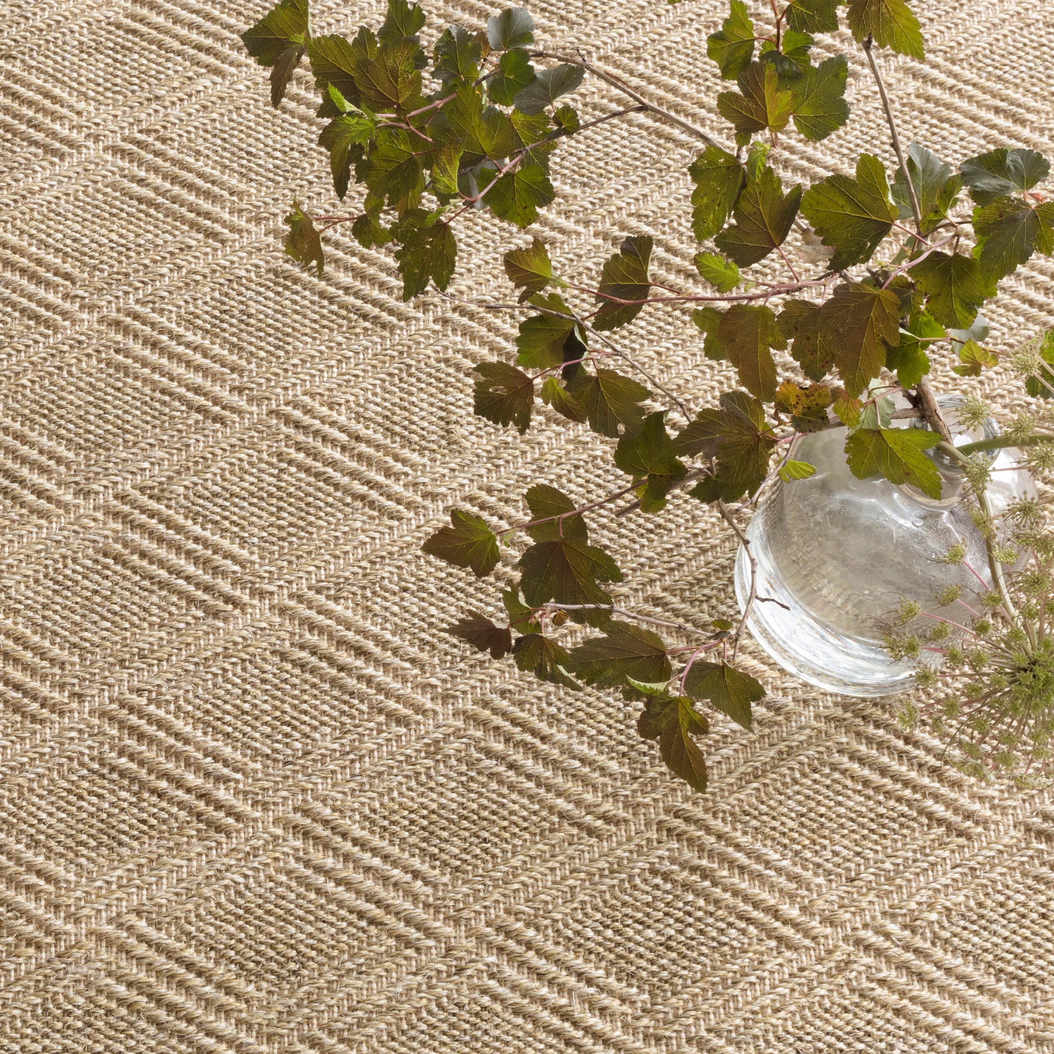 Diamond Woven Sisal Rug | Natural - Image 2