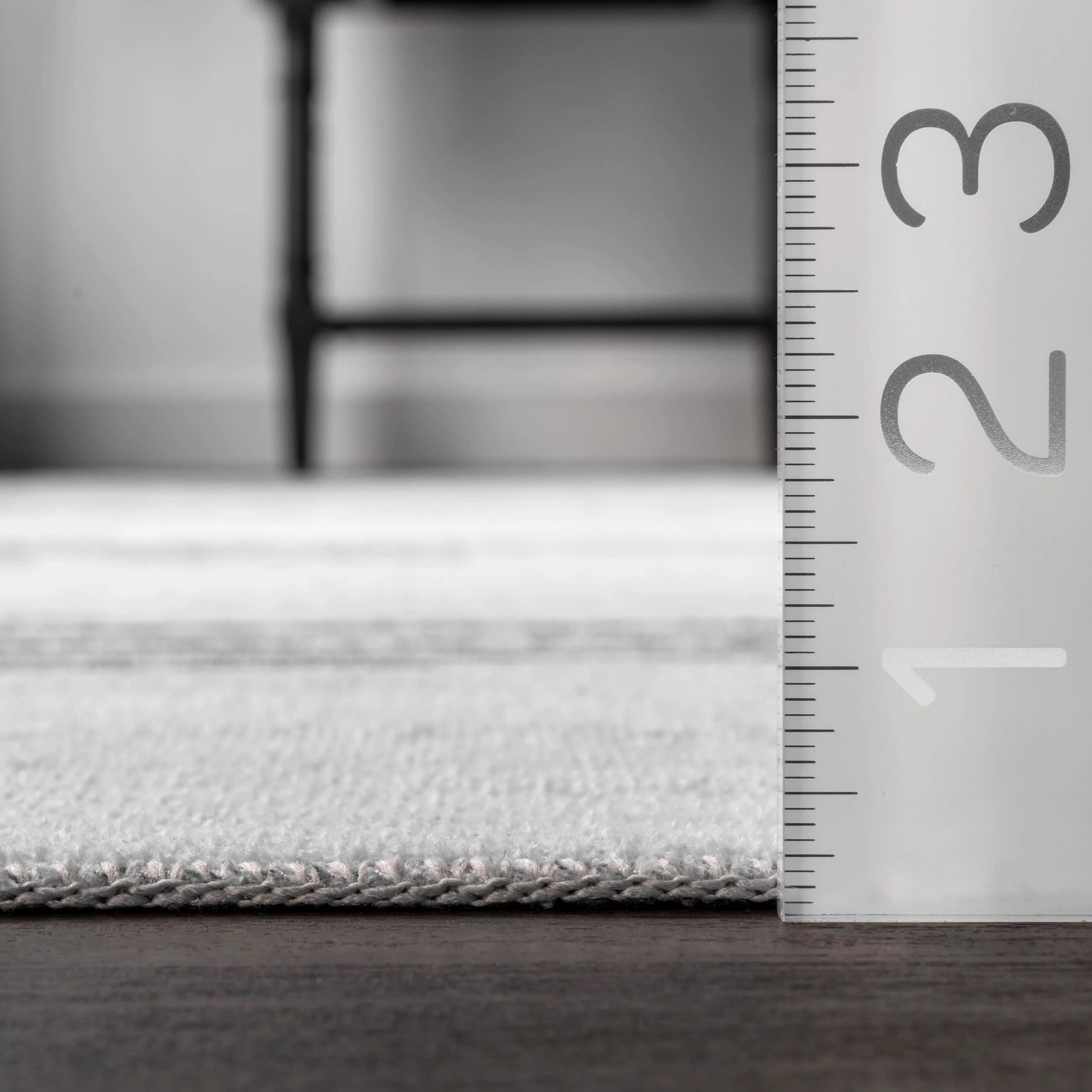 Diamond Pinstripes Washable Rug | White - Image 5