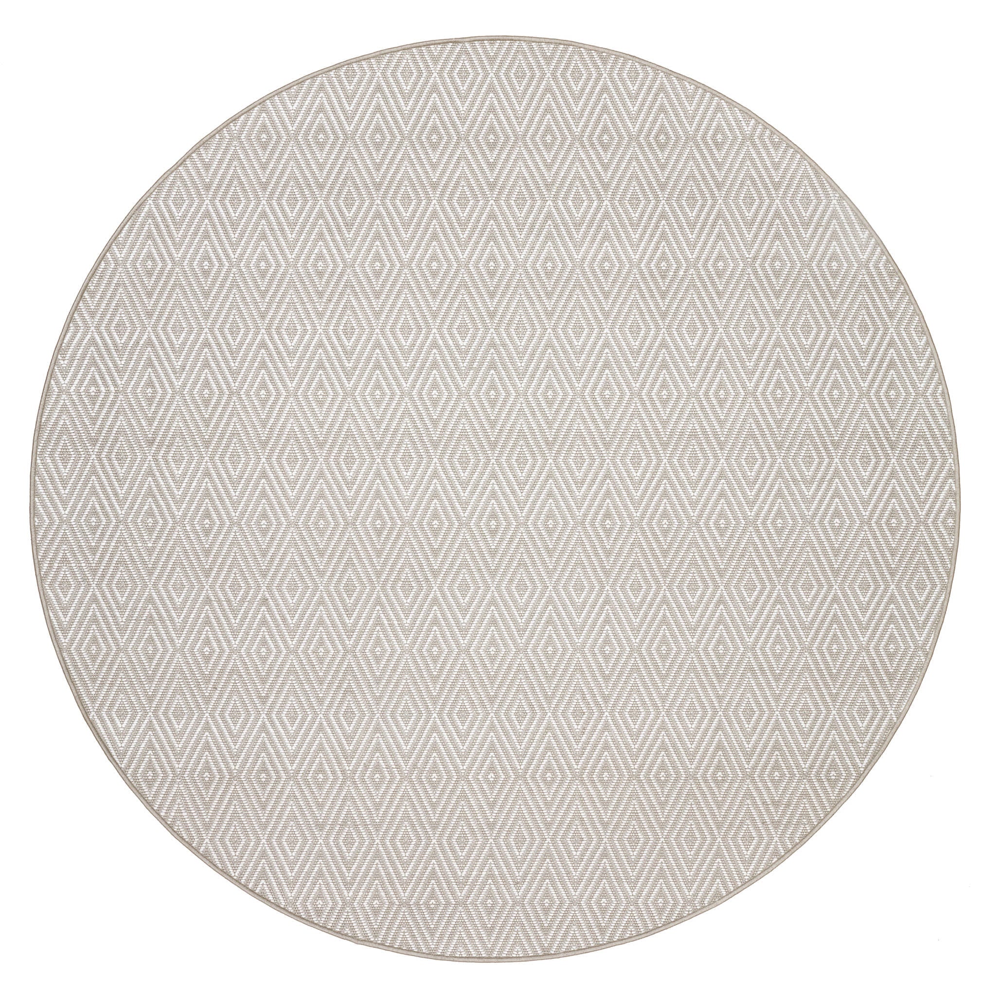 Diamond Handwoven Indoor/Outdoor Rug | Platinum/White - Image 8