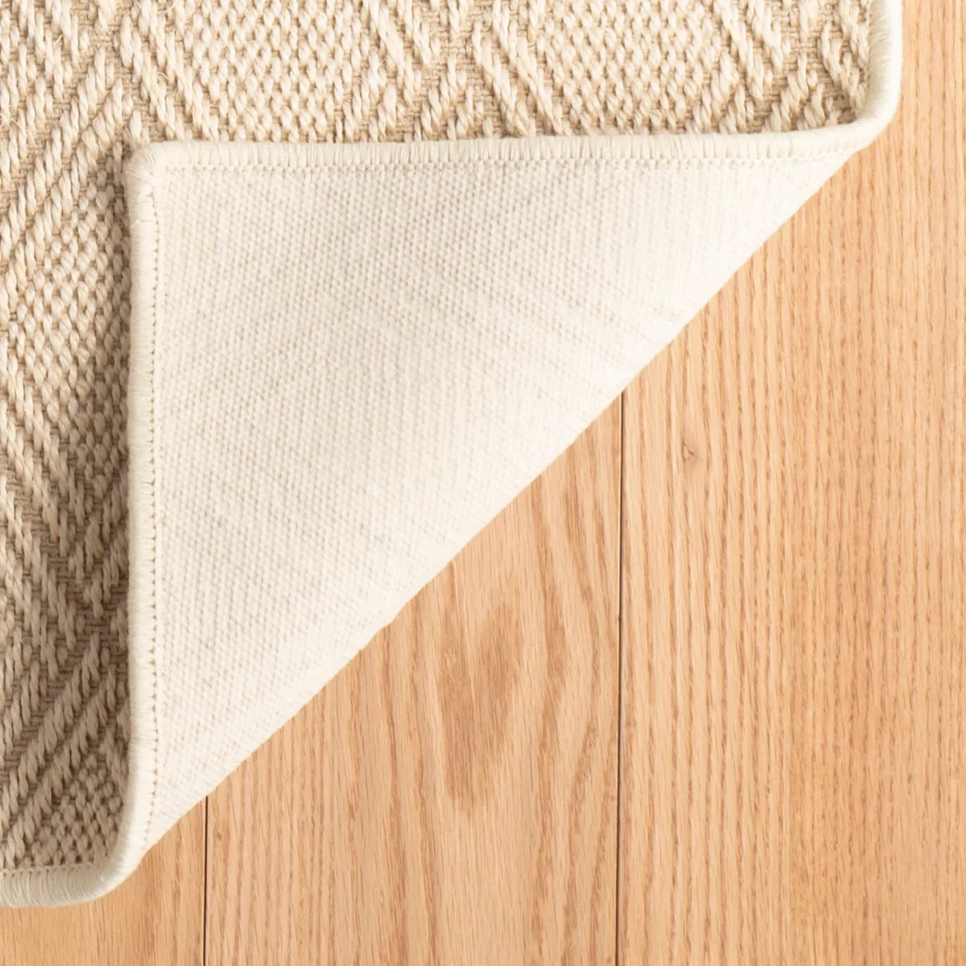 Diamond Woven Sisal Rug | Sand - Image 4