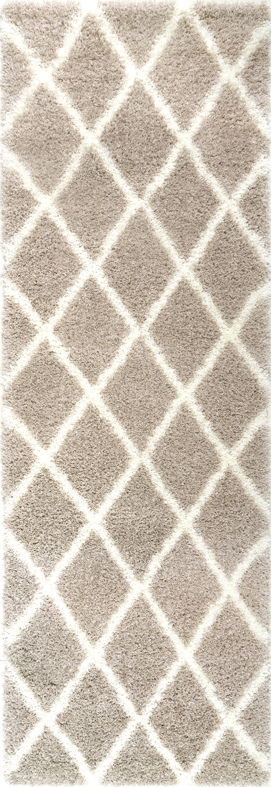 Diamond Shag Rug | Beige - Image 5