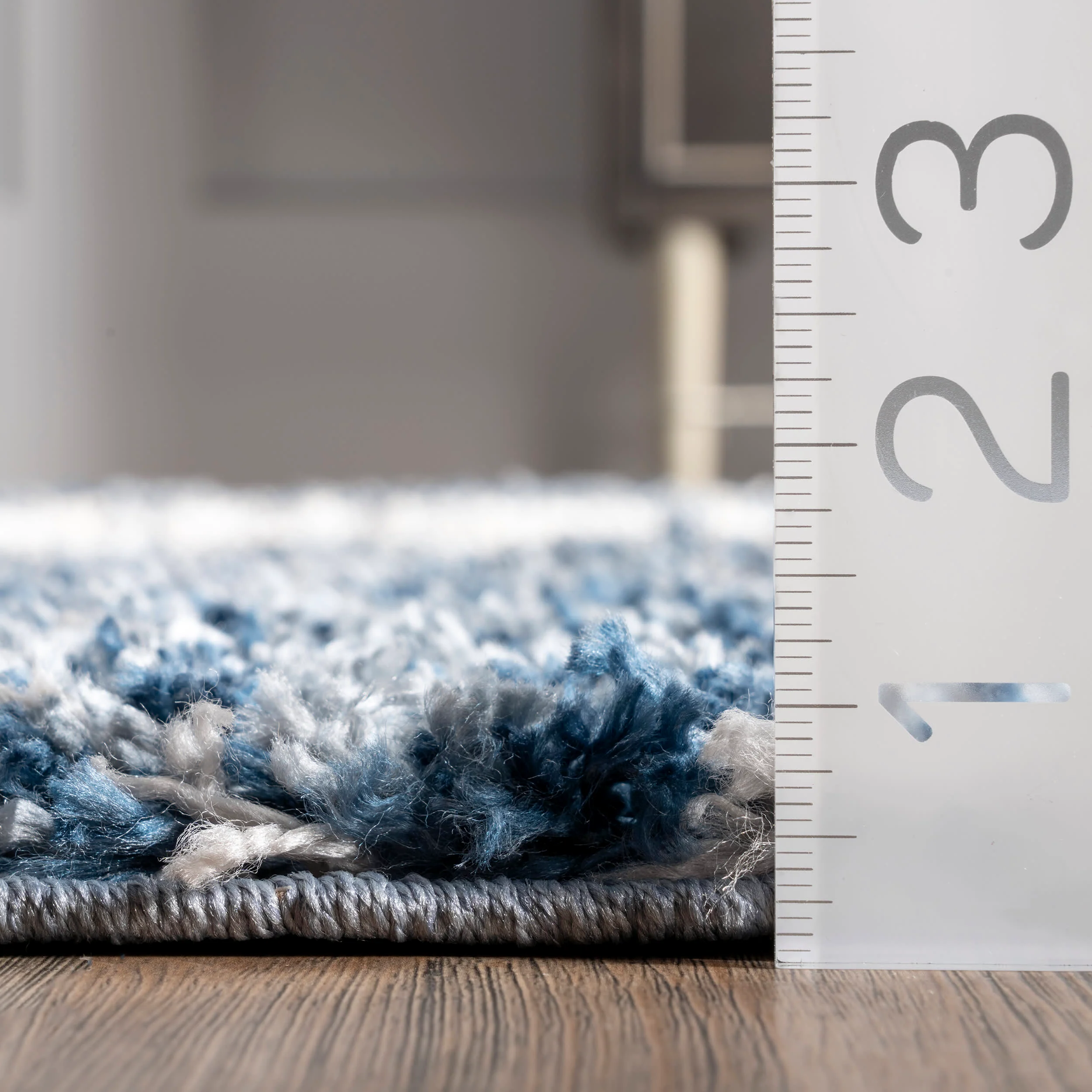 Diamond Totem Shag With Tassels Rug | Blue - Image 5