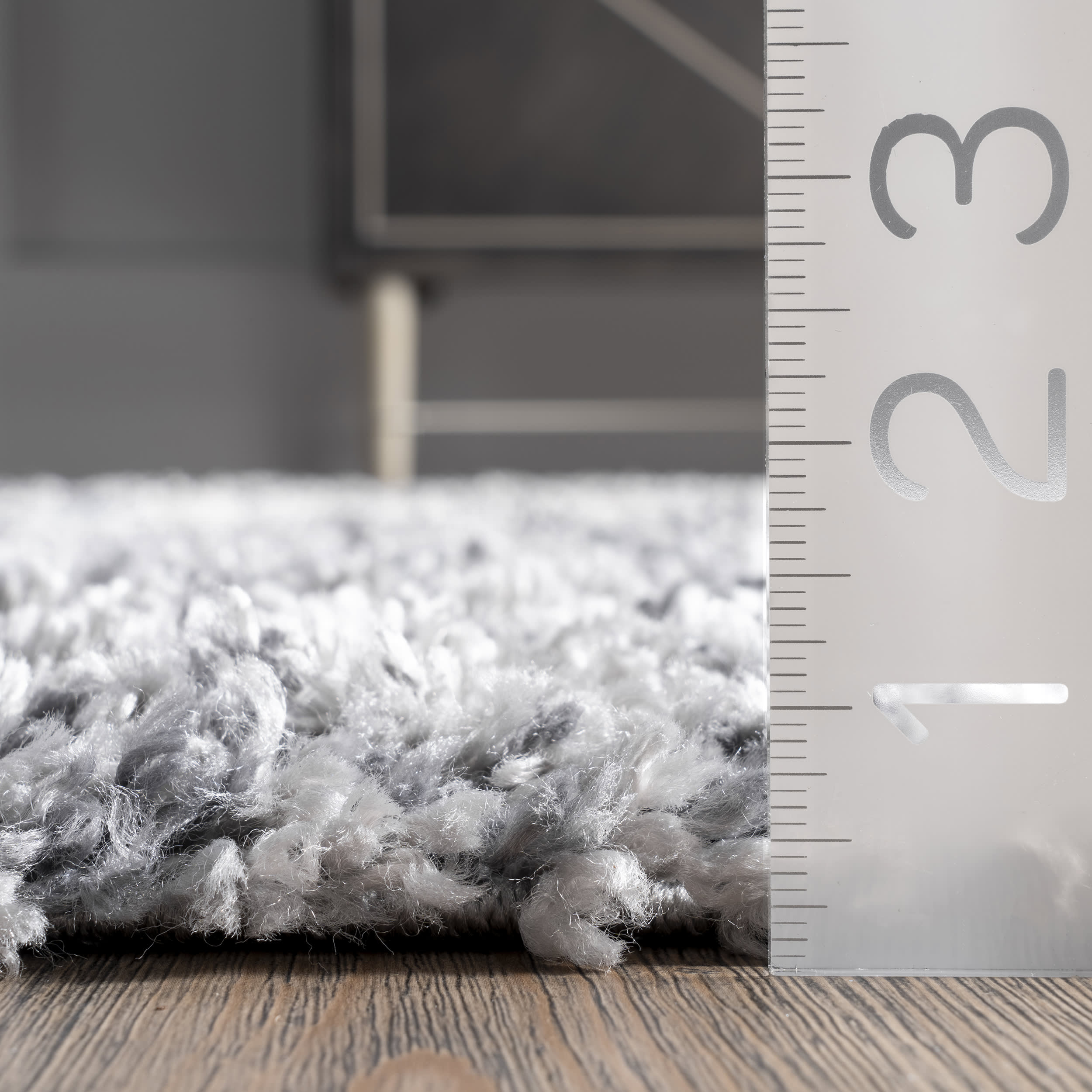 Diamond Totem Shag With Tassels Rug | Grey - Image 5