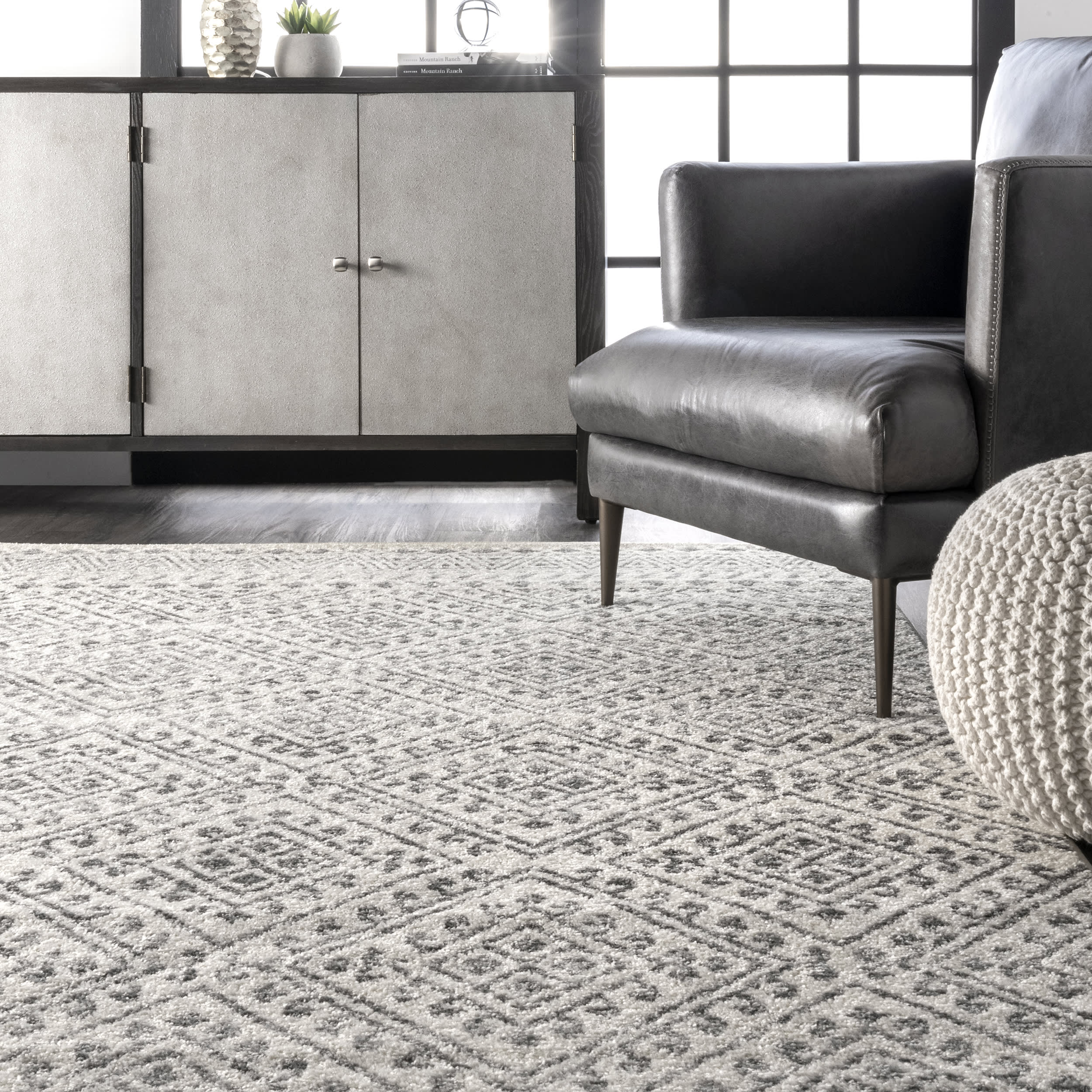 Diamond Trellis Rug | Off White - Image 4