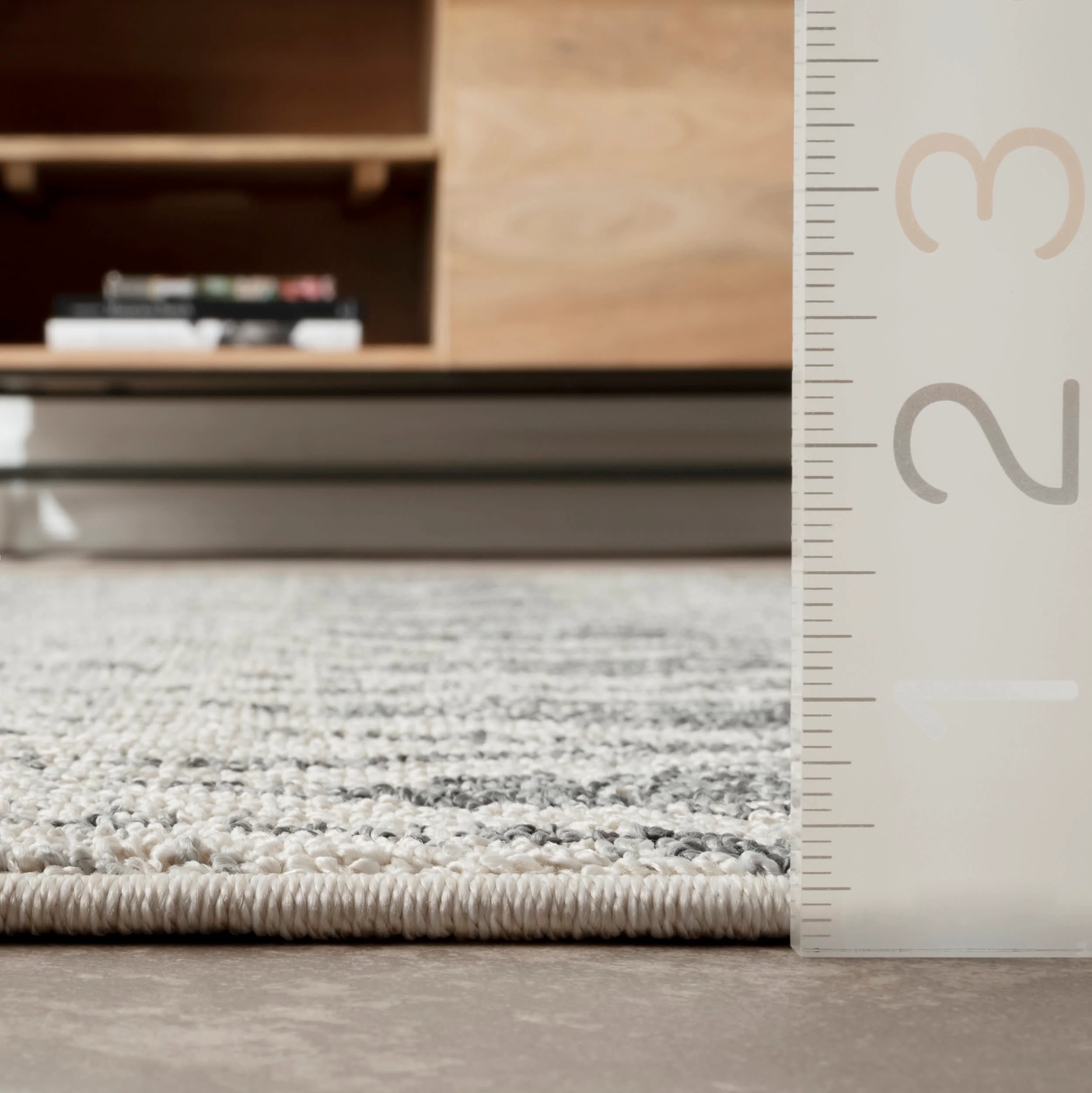 Diamond Trellis Tassel Rug | Beige - Image 5