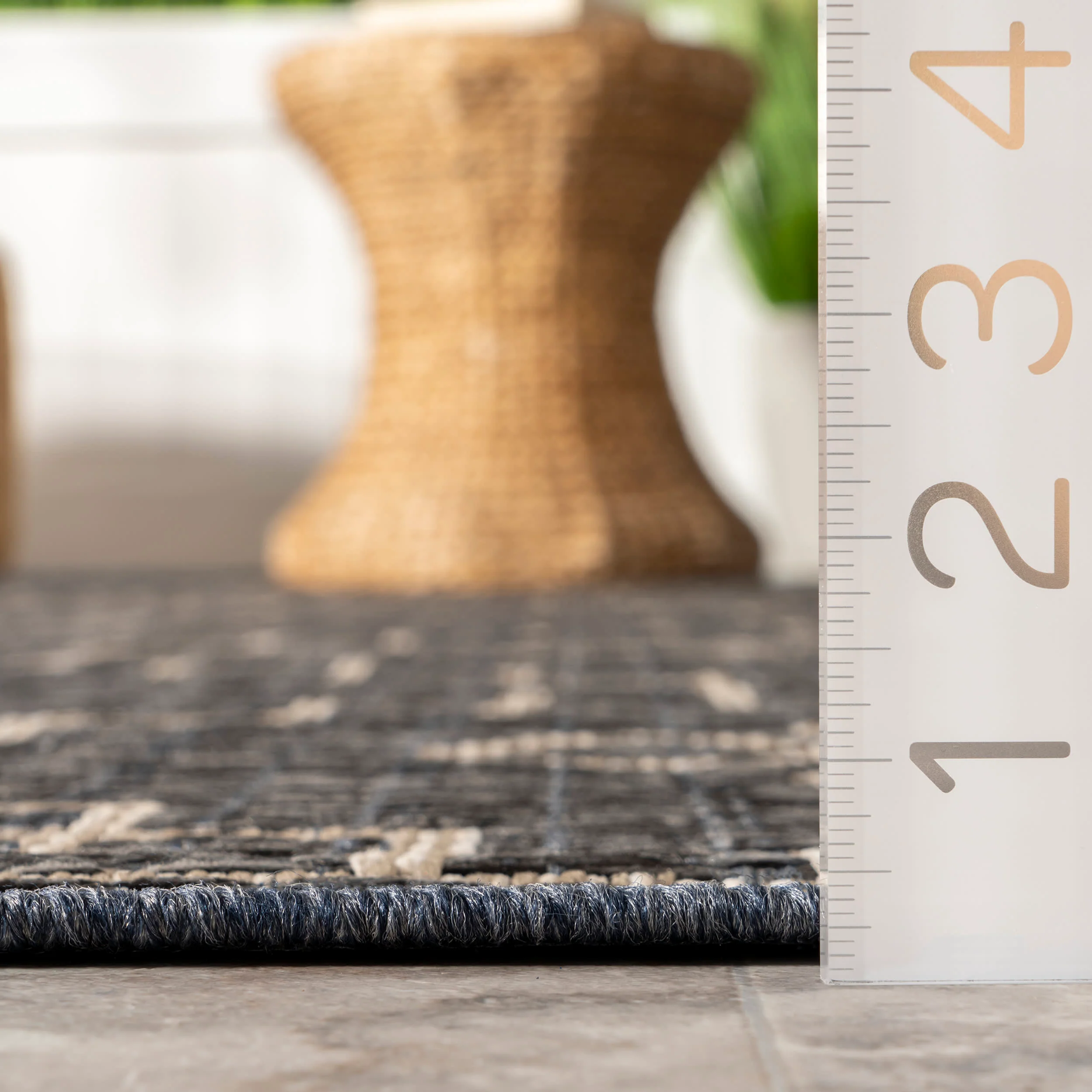 Diamonded Helix Indoor/Outdoor Rug | Charcoal - Image 5