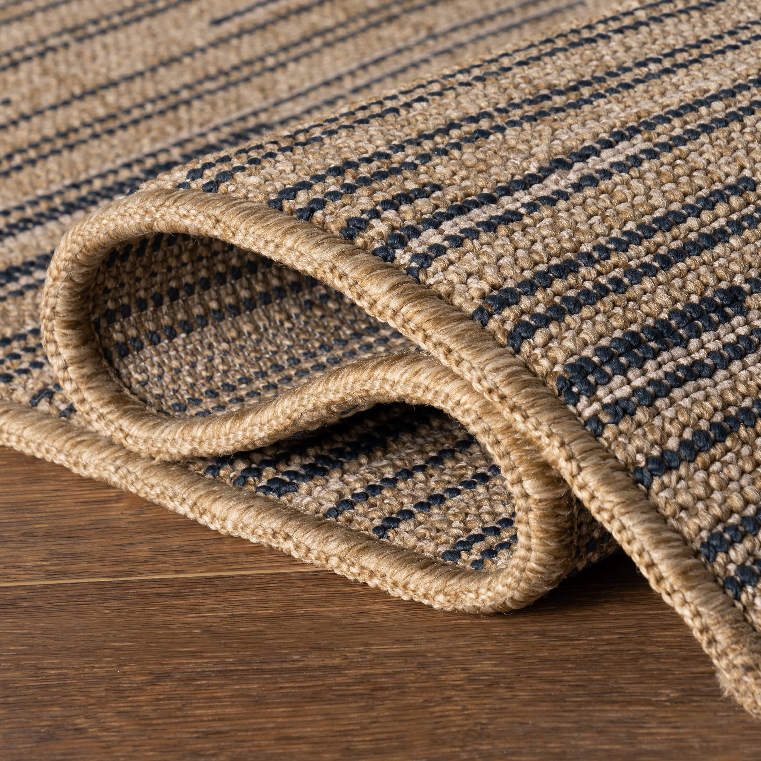 Dilara Transitional Abstract Indoor/Outdoor Rug | Natural Blue - Image 7